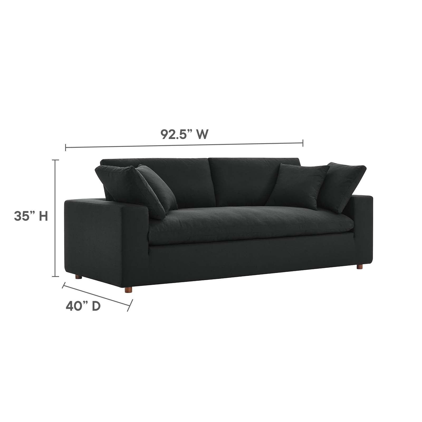 Commix Down Filled Overstuffed Sectional Sofa - East Shore Modern Home Furnishings