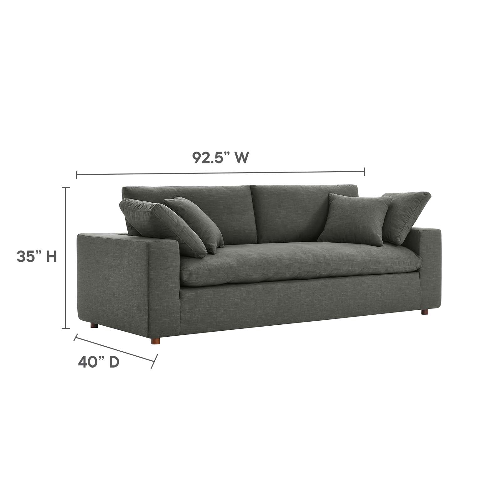 Commix Down Filled Overstuffed Sectional Sofa - East Shore Modern Home Furnishings