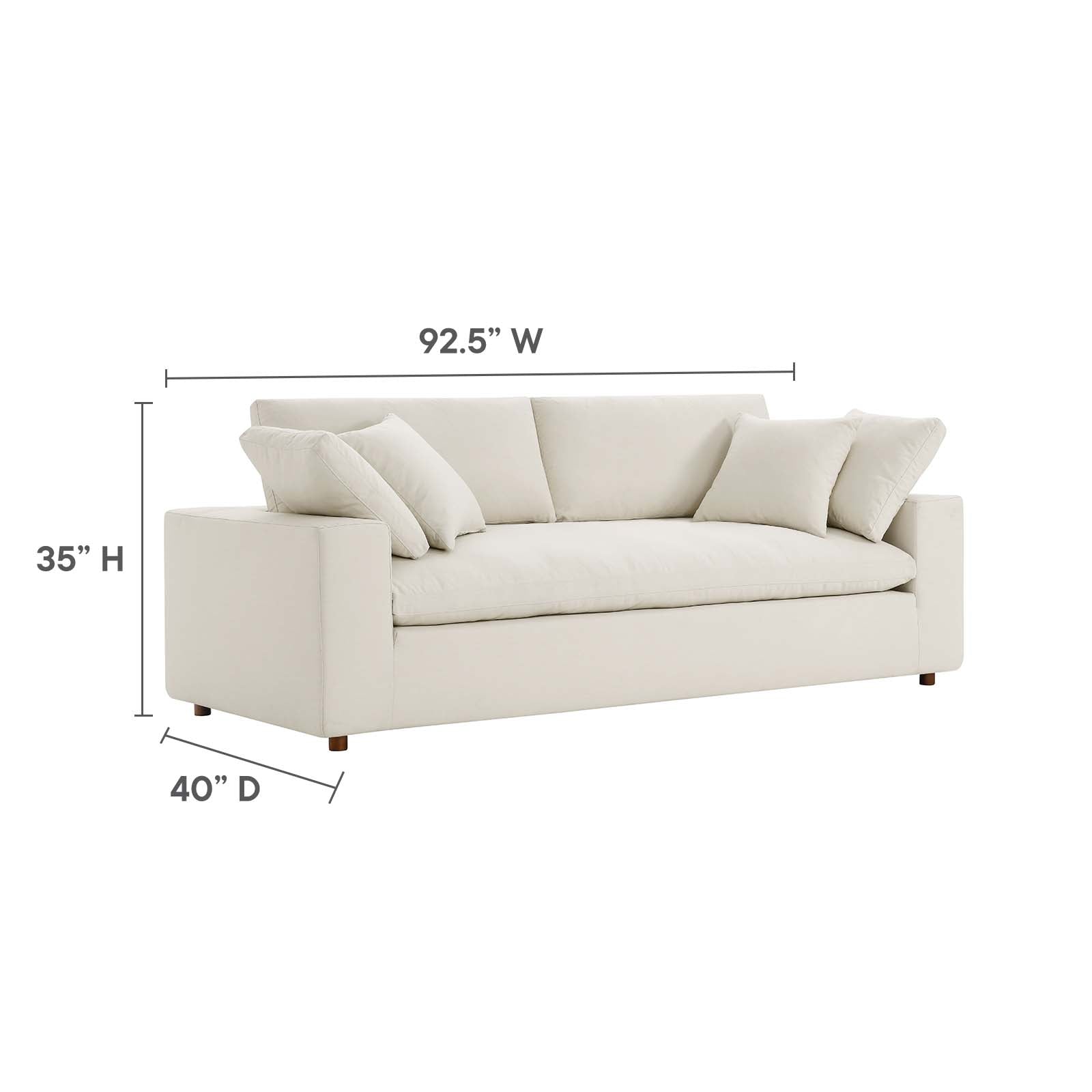 Commix Down Filled Overstuffed Sectional Sofa - East Shore Modern Home Furnishings