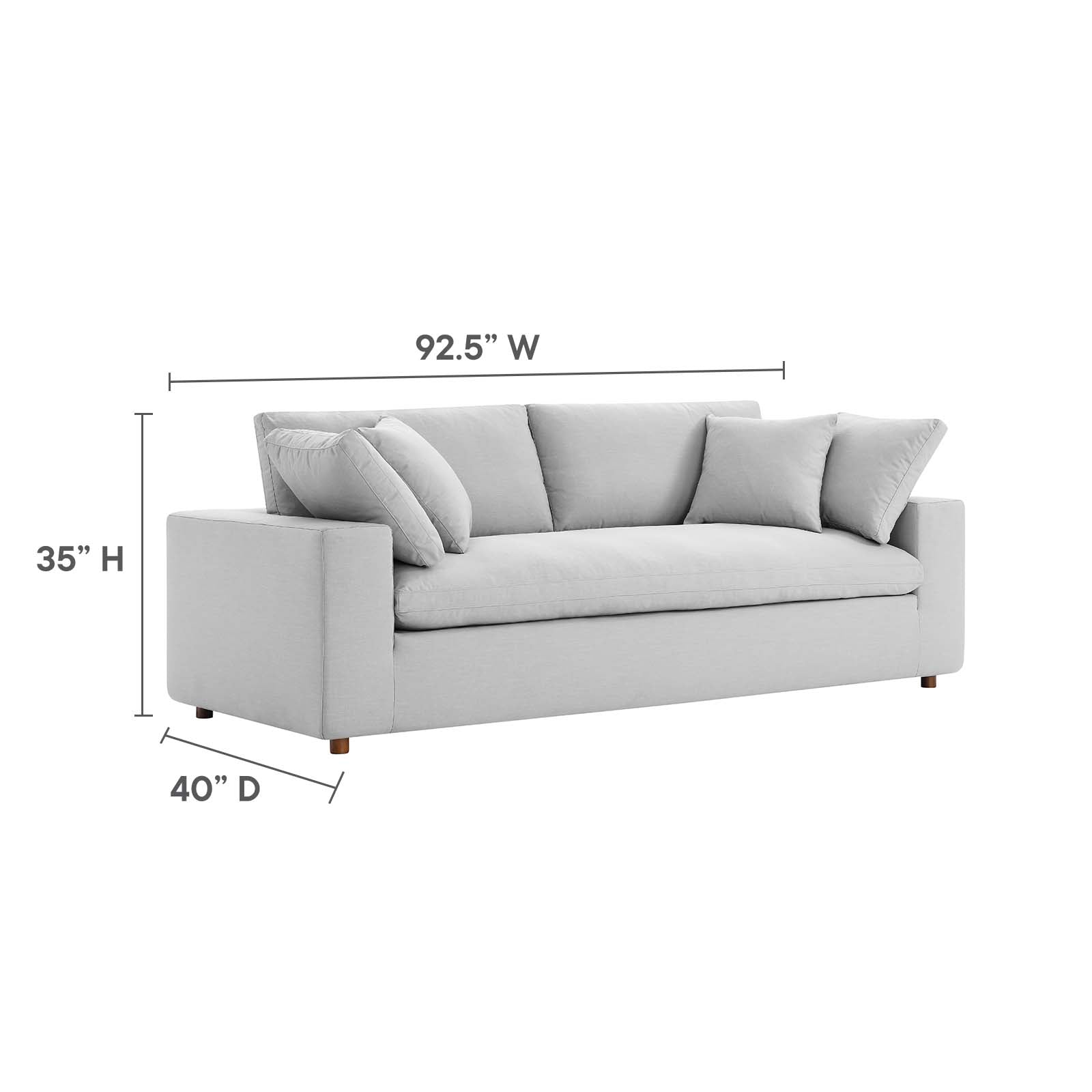 Commix Down Filled Overstuffed Sectional Sofa - East Shore Modern Home Furnishings