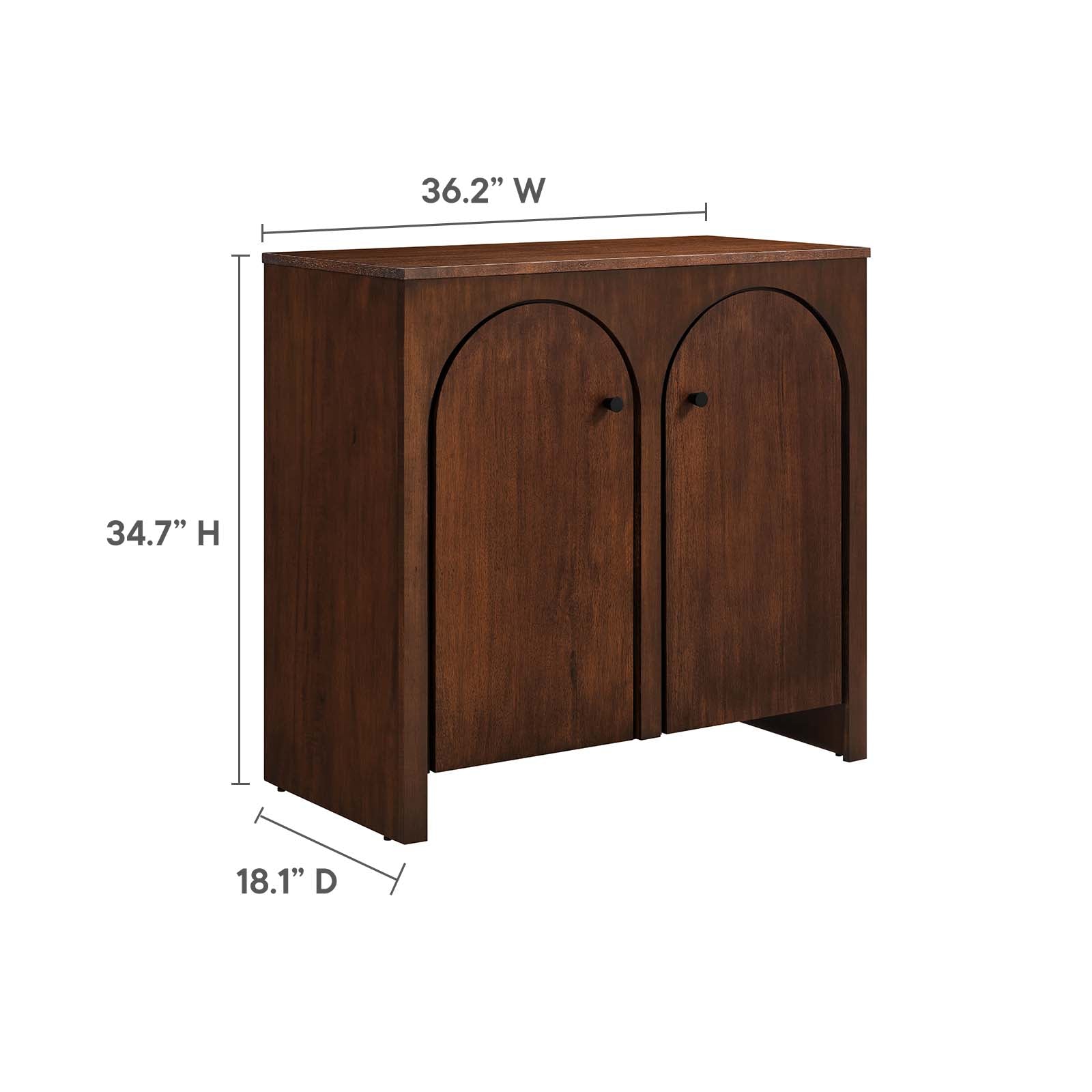 Appia 2-Door Arched Door Storage Cabinet - East Shore Modern Home Furnishings