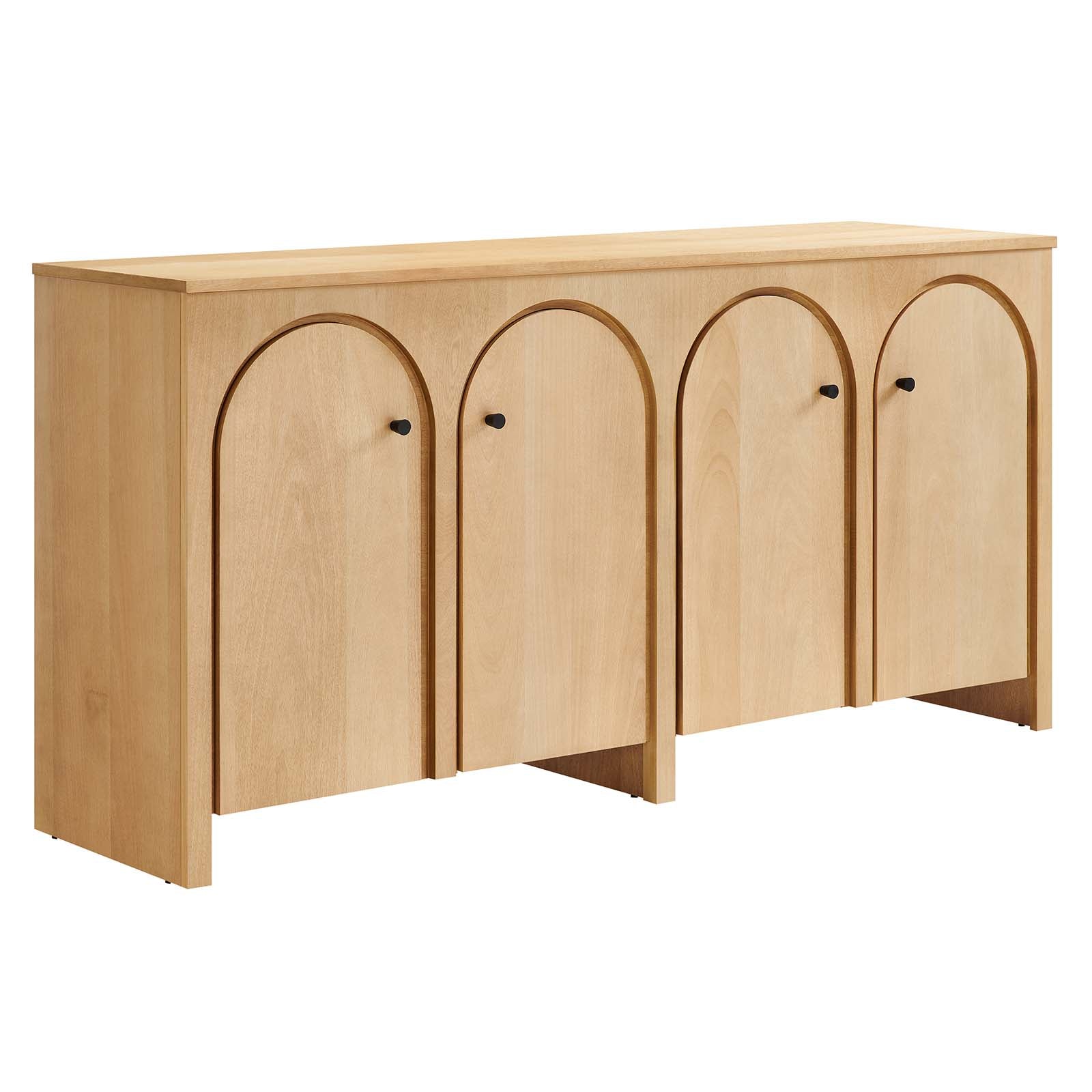 Appia Wood Grain 4-Door Sideboard Storage Cabinet - East Shore Modern Home Furnishings