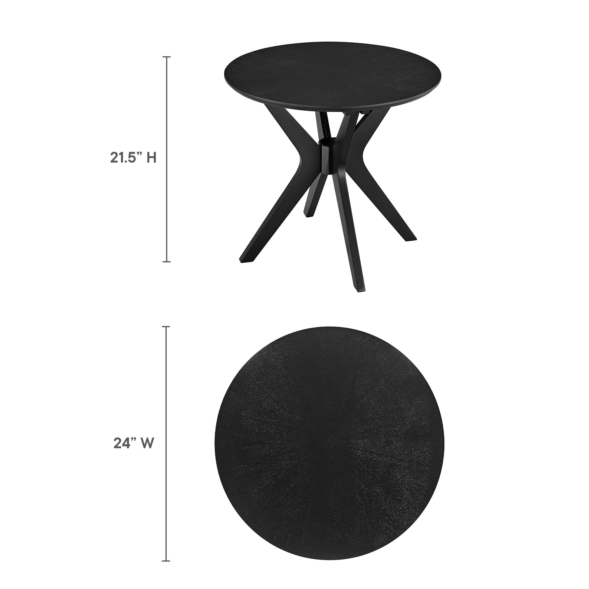 Crossroads 24â€ Round Wood Side Table by Modway - East Shore Modern Home Furnishings