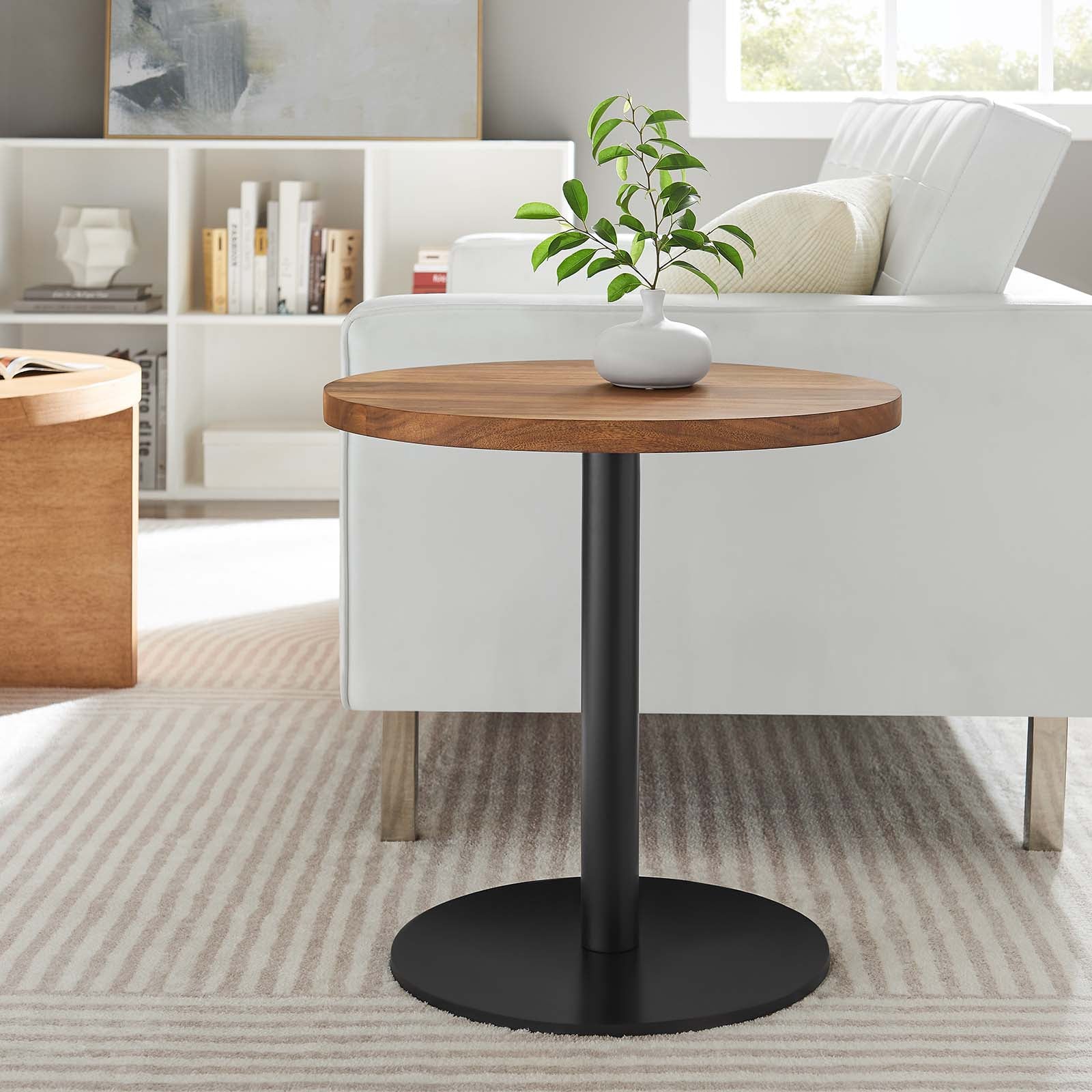 Viva Round Acacia Wood Side Table - East Shore Modern Home Furnishings