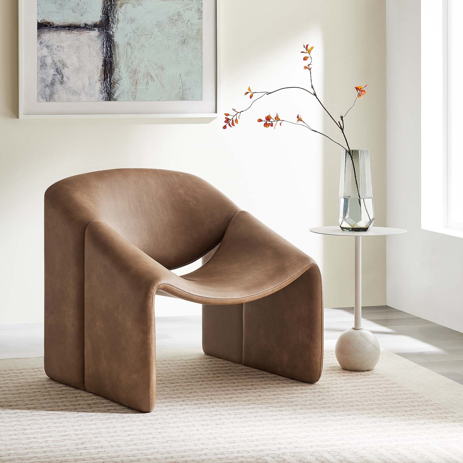 Vivi Vegan Leather Accent Chair - East Shore Modern Home Furnishings