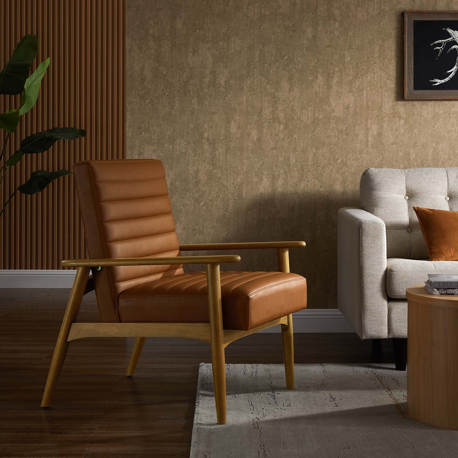 Jensen Vegan Leather Accent Chair by Modway