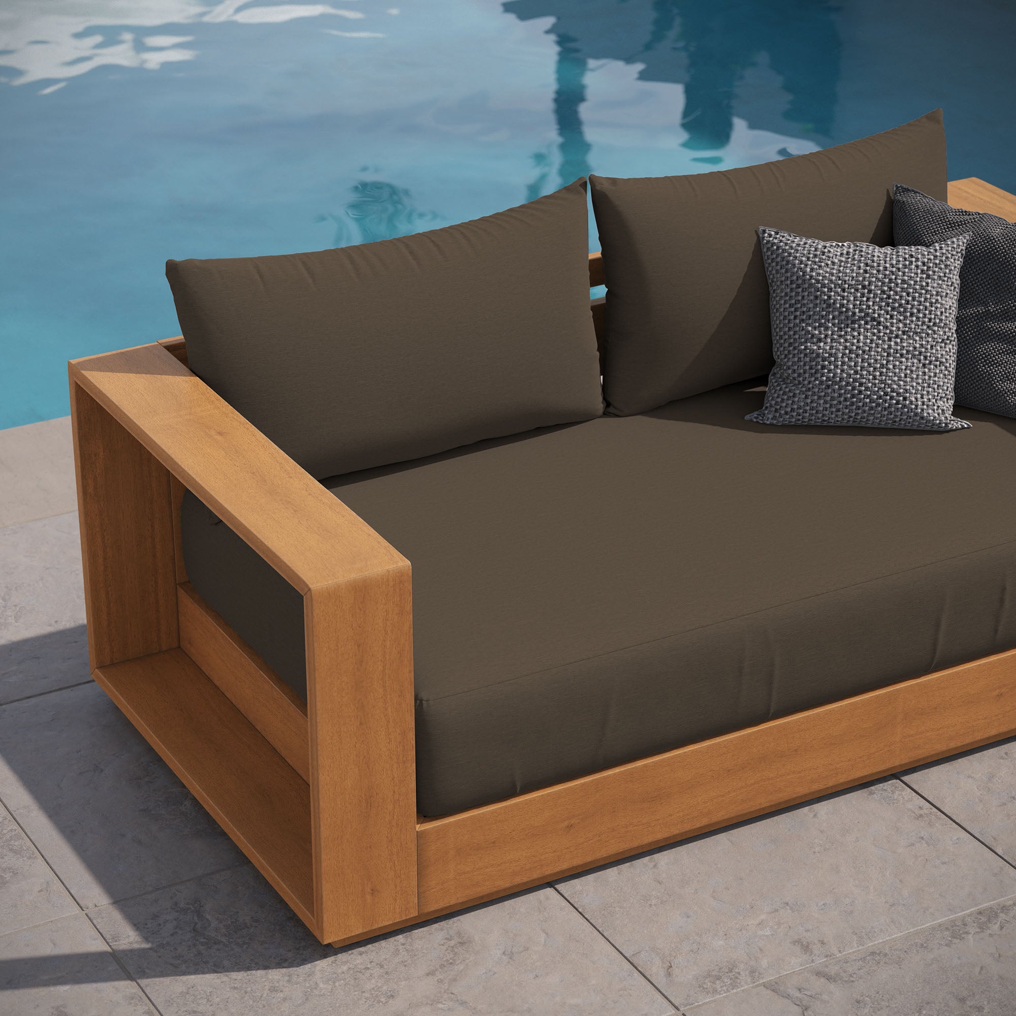 Tahoe Acacia Wood Outdoor Patio Acacia Wood Loveseat by Modway - East Shore Modern Home Furnishings