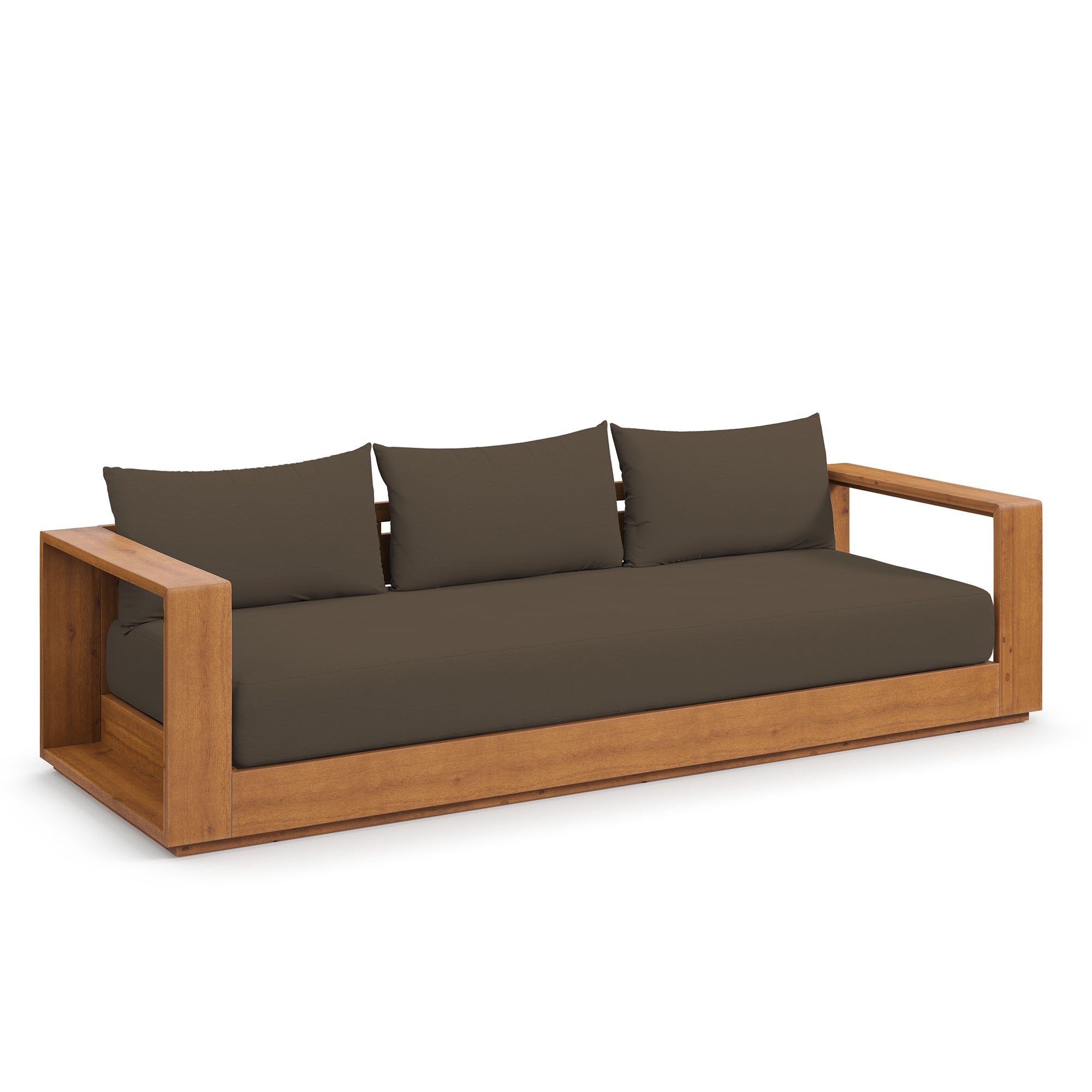 Tahoe Outdoor Patio Acacia Wood Sofa by Modway - East Shore Modern Home Furnishings