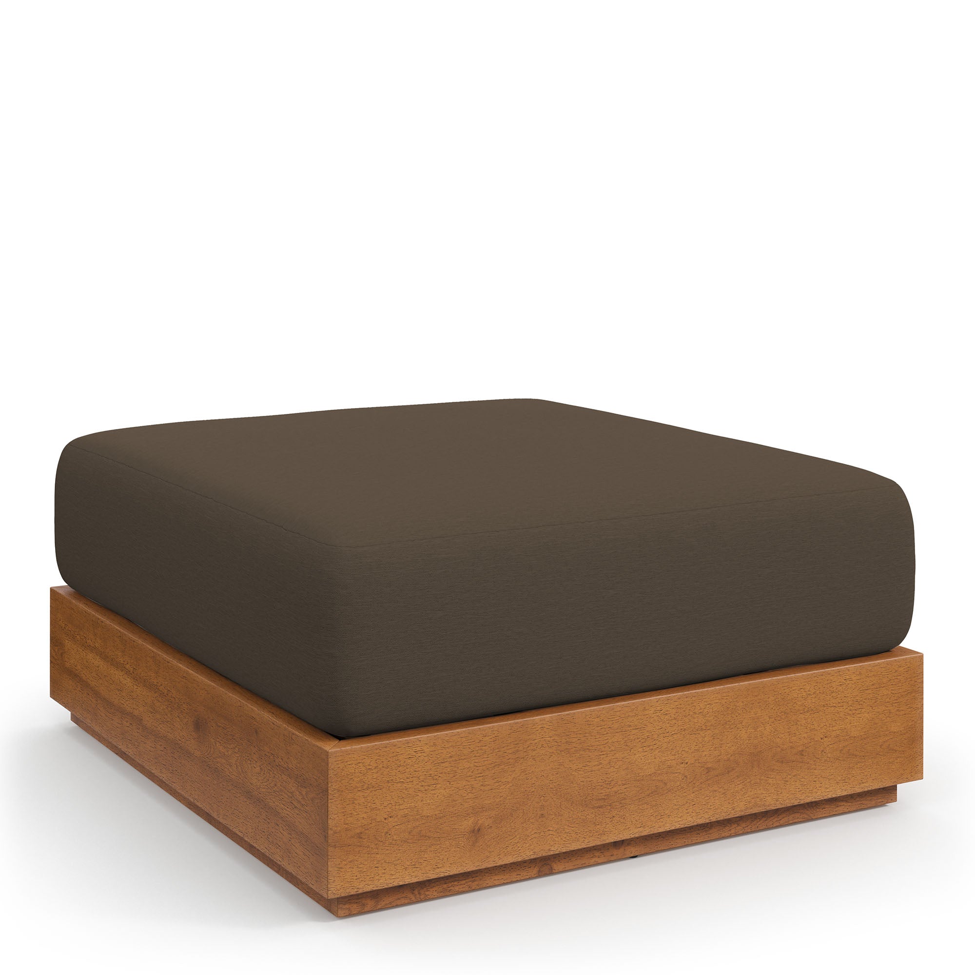 Tahoe Outdoor Patio Acacia Wood Ottoman by Modway - East Shore Modern Home Furnishings