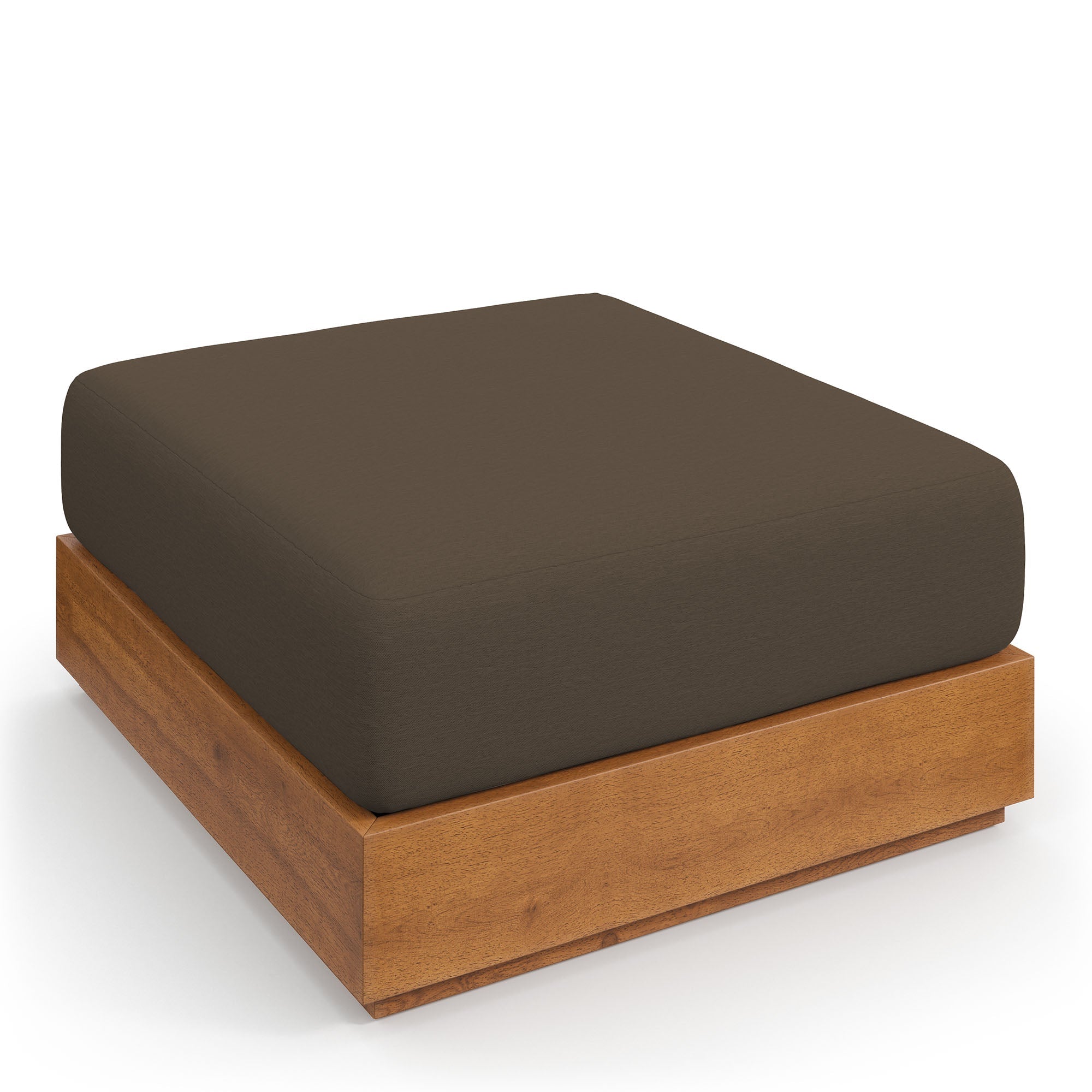Tahoe Outdoor Patio Acacia Wood Ottoman by Modway - East Shore Modern Home Furnishings