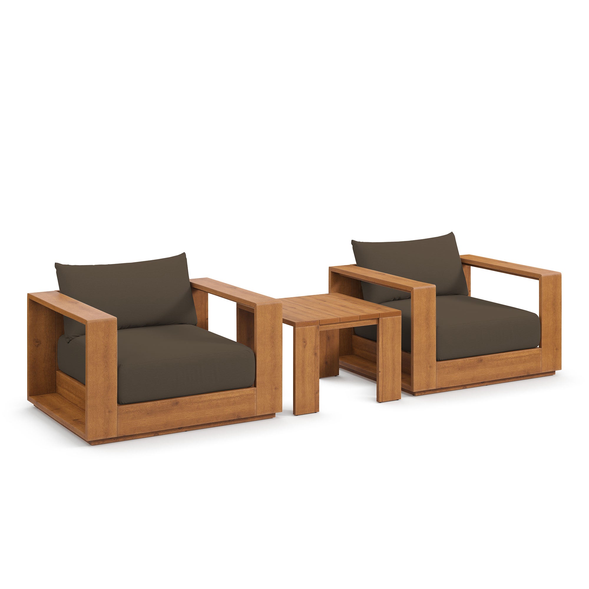 Tahoe 3-Piece Outdoor Patio Acacia Wood Furniture Set by Modway - East Shore Modern Home Furnishings