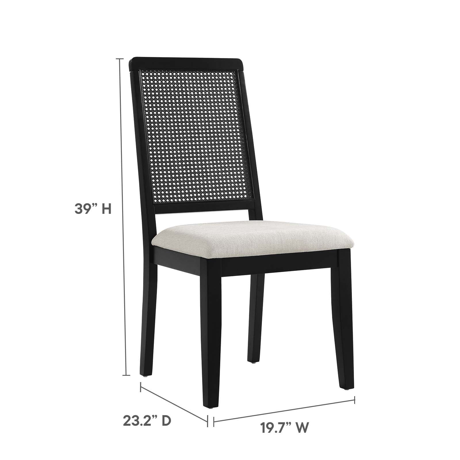 Arlo Faux Rattan and Wood Dining Side Chairs - Set of 2