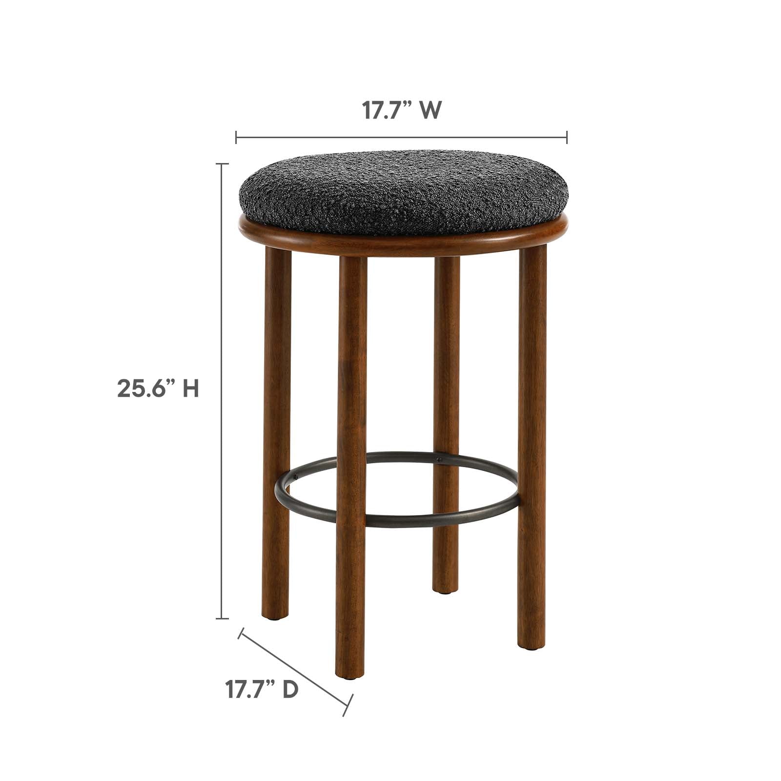 Fable Boucle Fabric Counter Stools - Set of 2 - East Shore Modern Home Furnishings