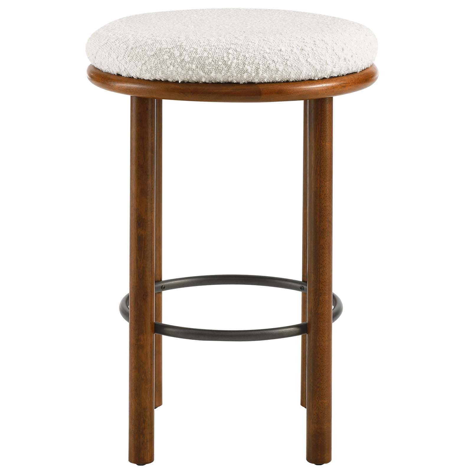 Fable Boucle Fabric Counter Stools - Set of 2 - East Shore Modern Home Furnishings