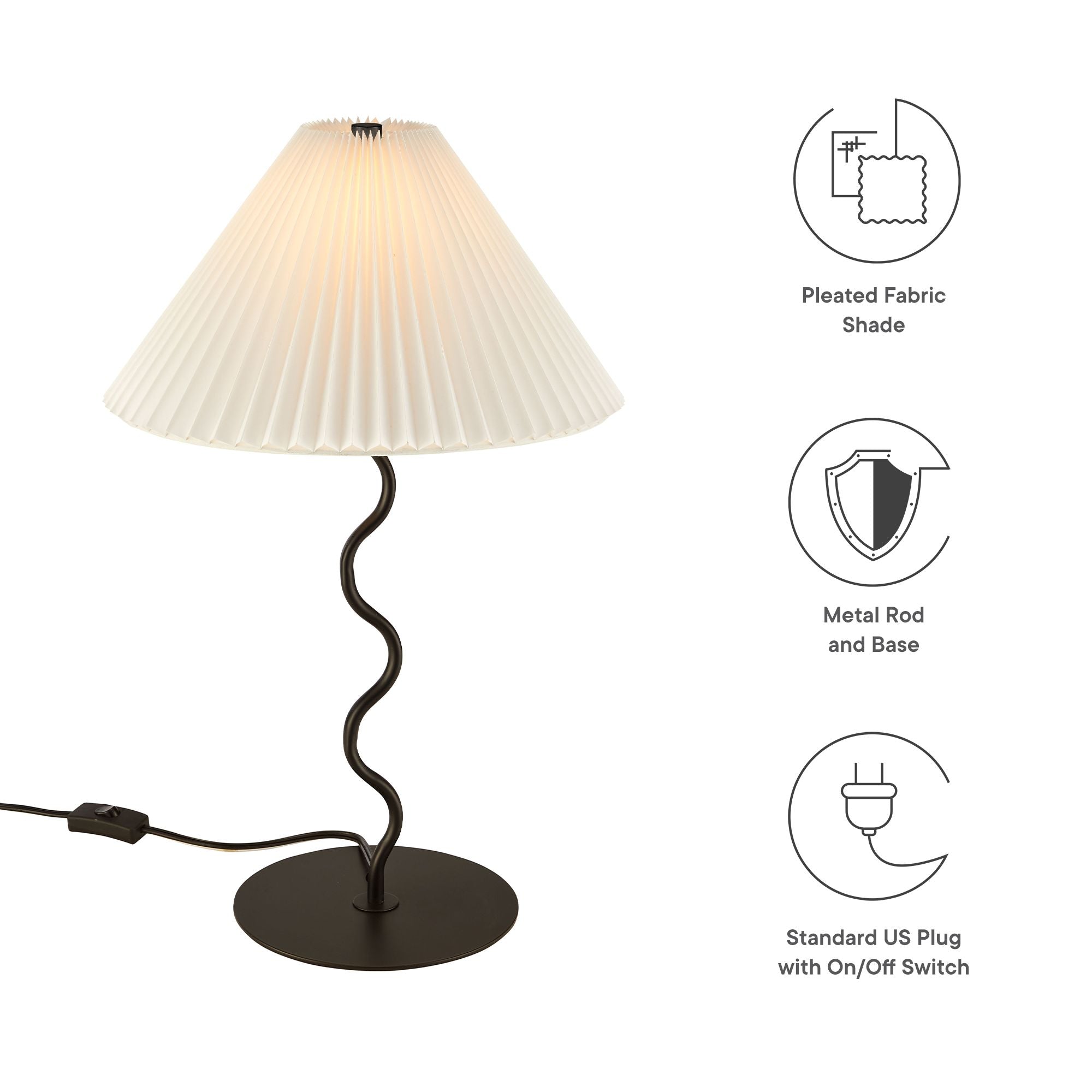 Wave Squiggle Table Lamp by Modway - East Shore Modern Home Furnishings