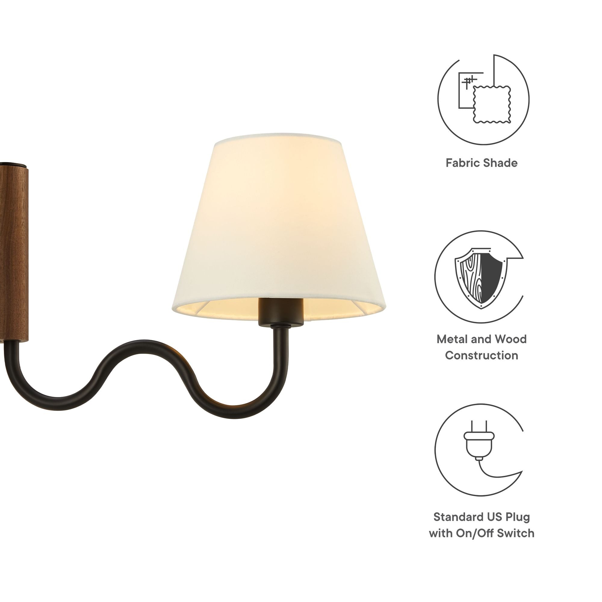 Sunlit Squiggle Arm Wall Sconce by Modway - East Shore Modern Home Furnishings