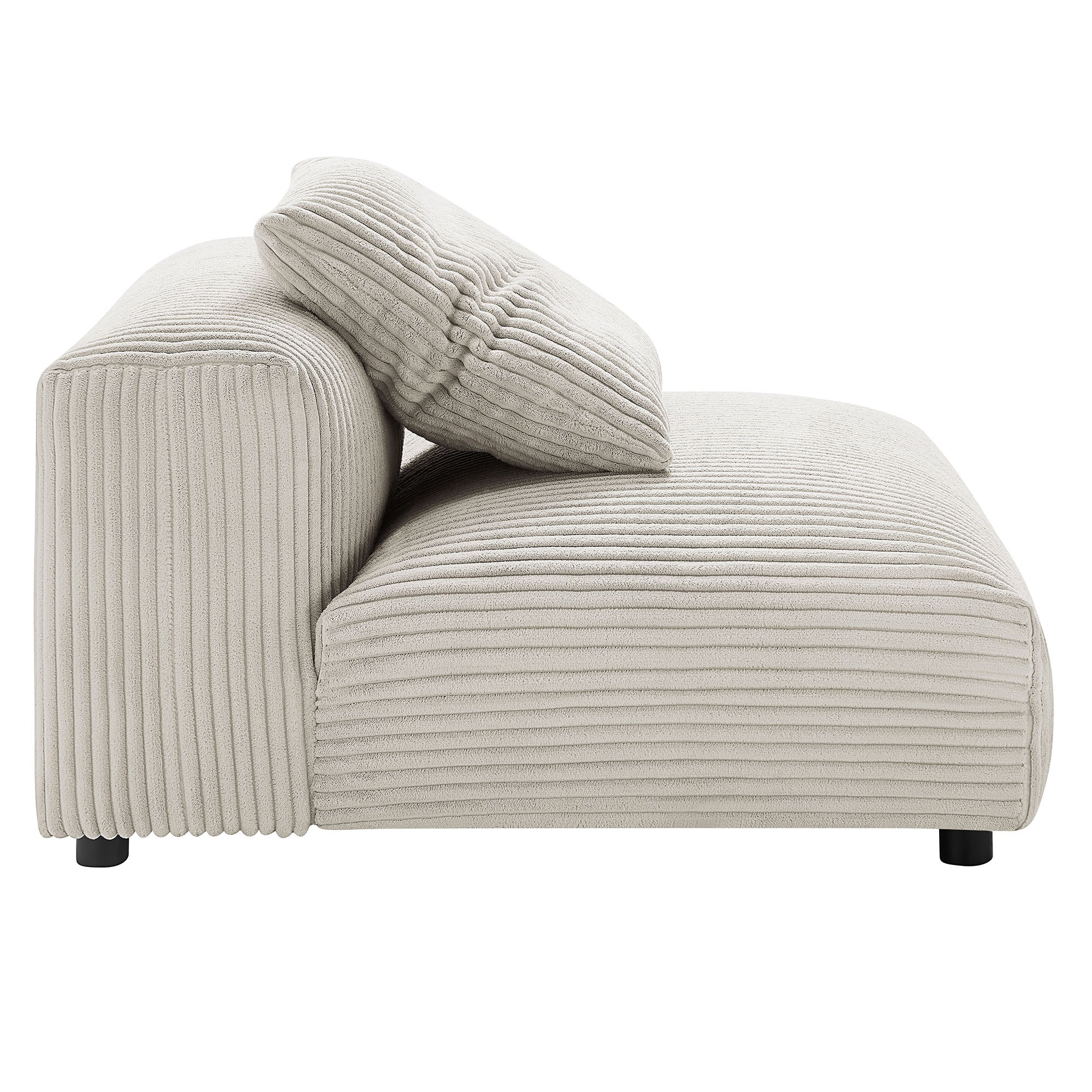 Solace Modular Corduroy Upholstered Armless Chair by Modway - East Shore Modern Home Furnishings