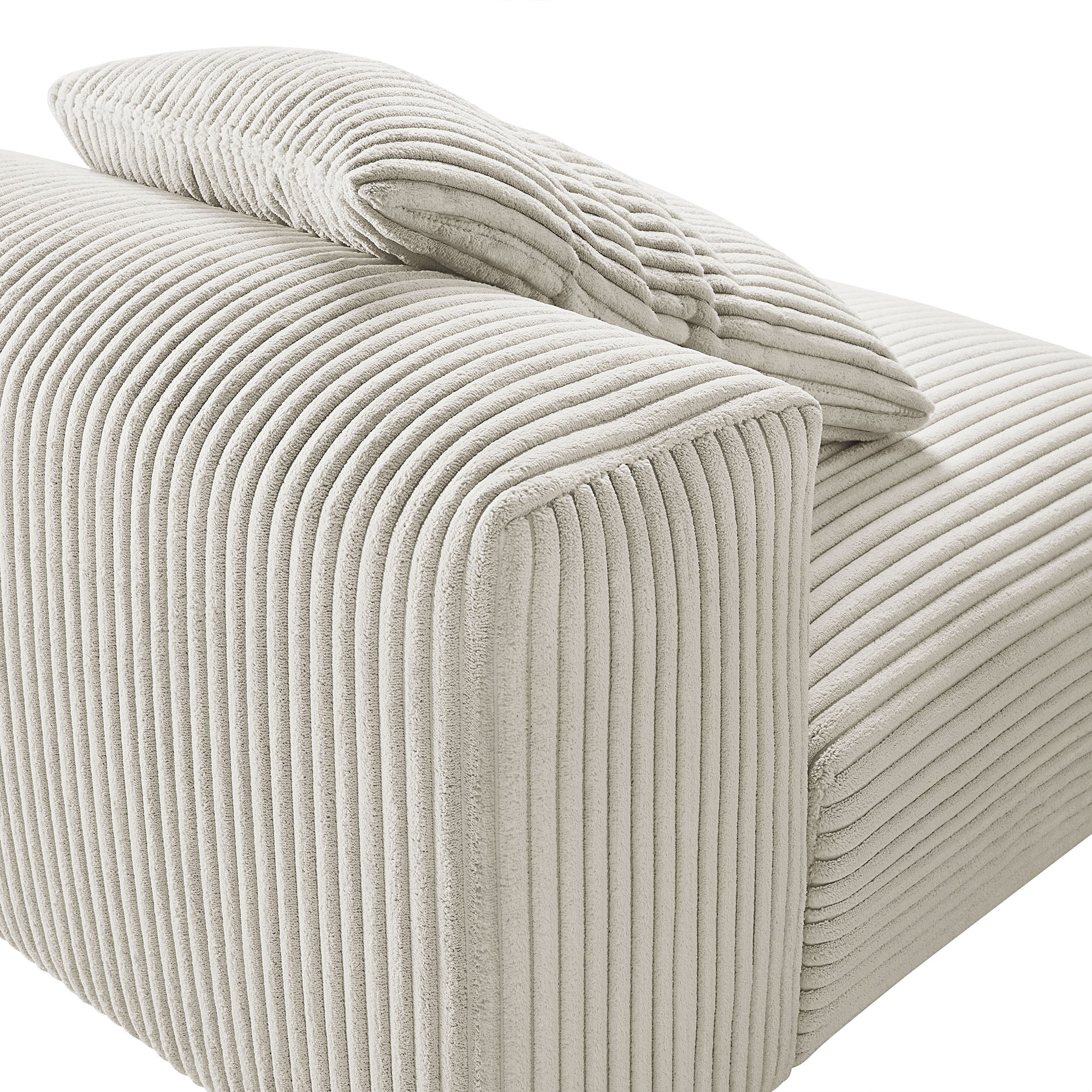 Solace Modular Corduroy Upholstered Armless Chair by Modway - East Shore Modern Home Furnishings