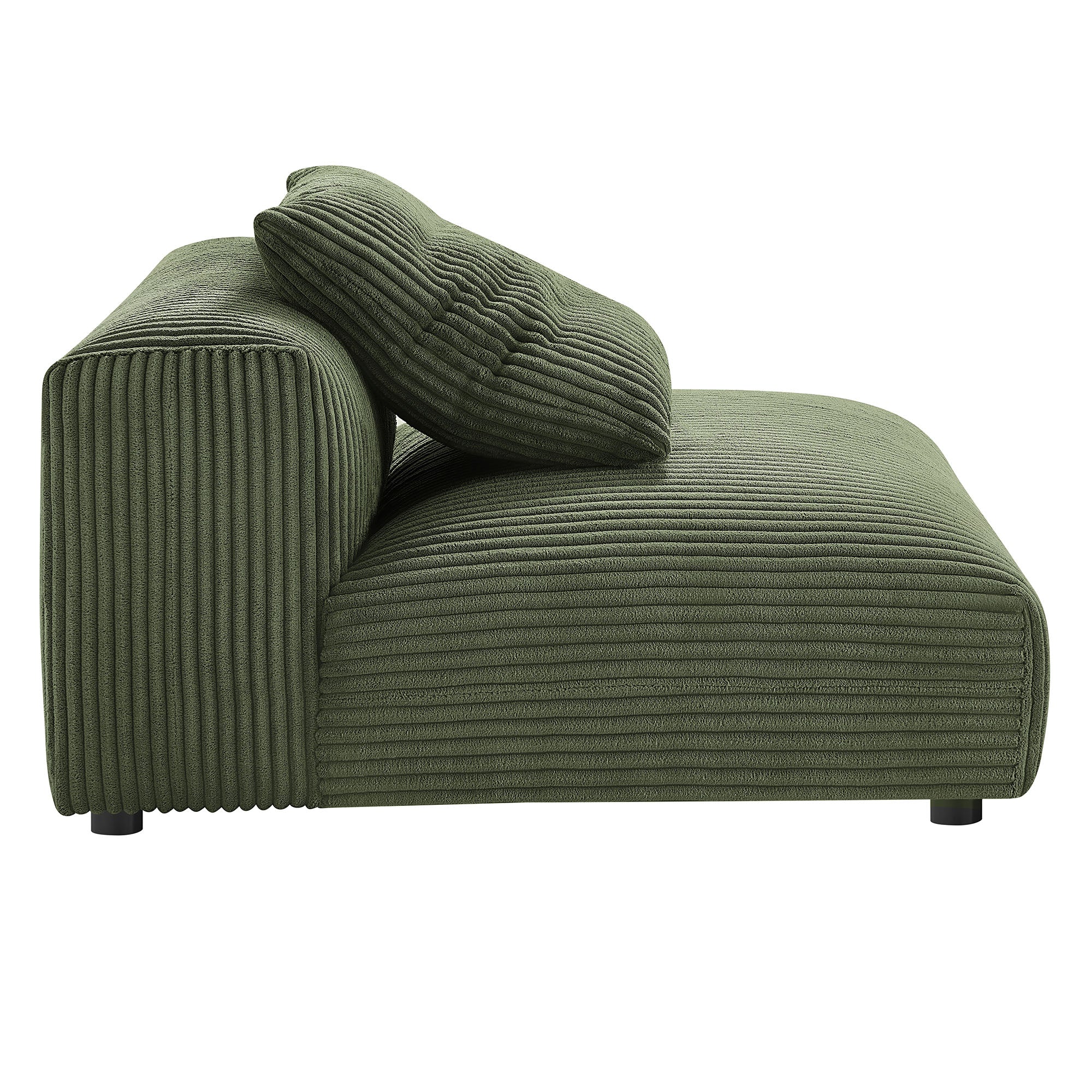 Solace Modular Corduroy Upholstered Armless Chair by Modway - East Shore Modern Home Furnishings