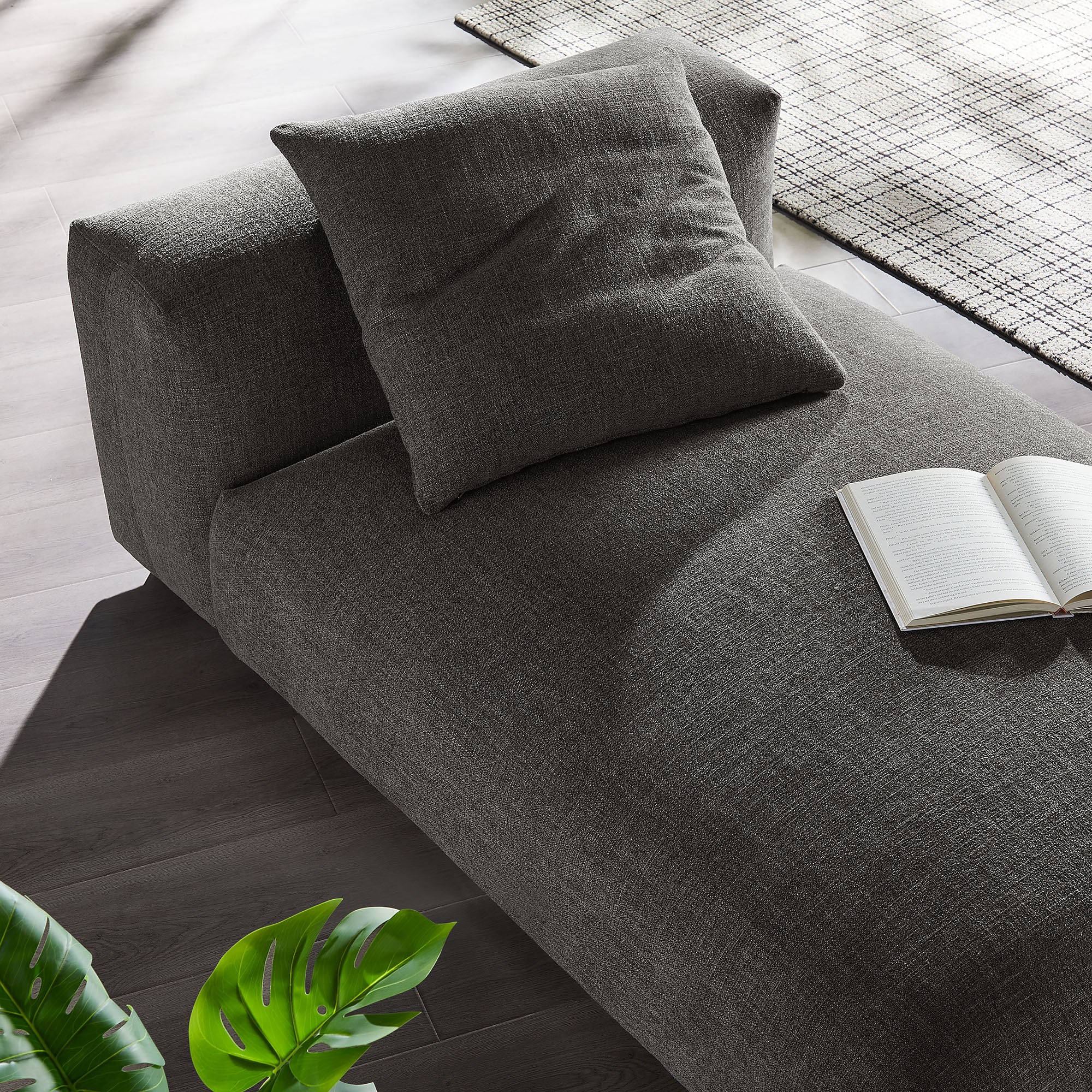 Solace Modular Upholstered Fabric Armless Chaise Lounge by Modway - East Shore Modern Home Furnishings