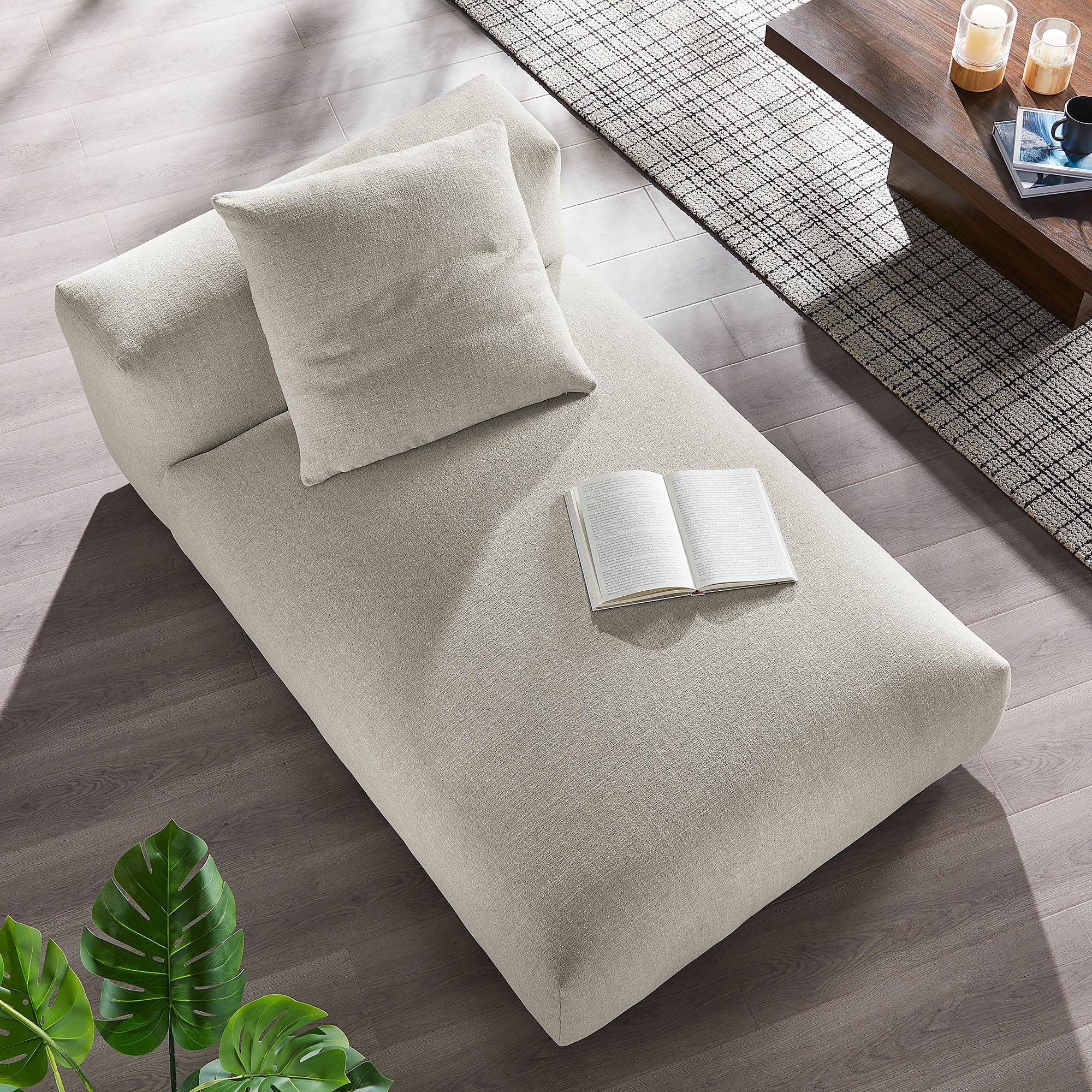 Solace Modular Upholstered Fabric Armless Chaise Lounge by Modway - East Shore Modern Home Furnishings