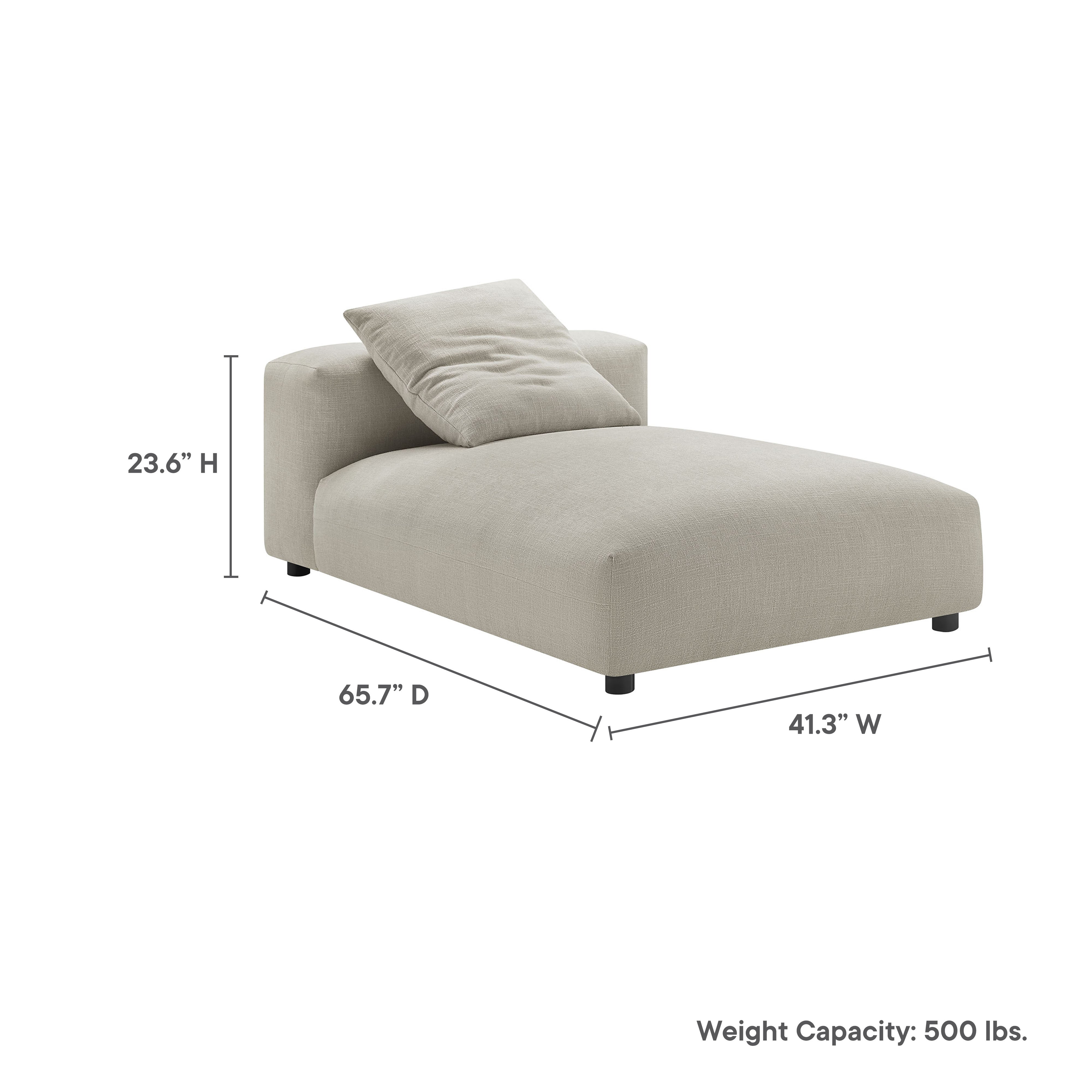 Solace Modular Upholstered Fabric Armless Chaise Lounge by Modway - East Shore Modern Home Furnishings