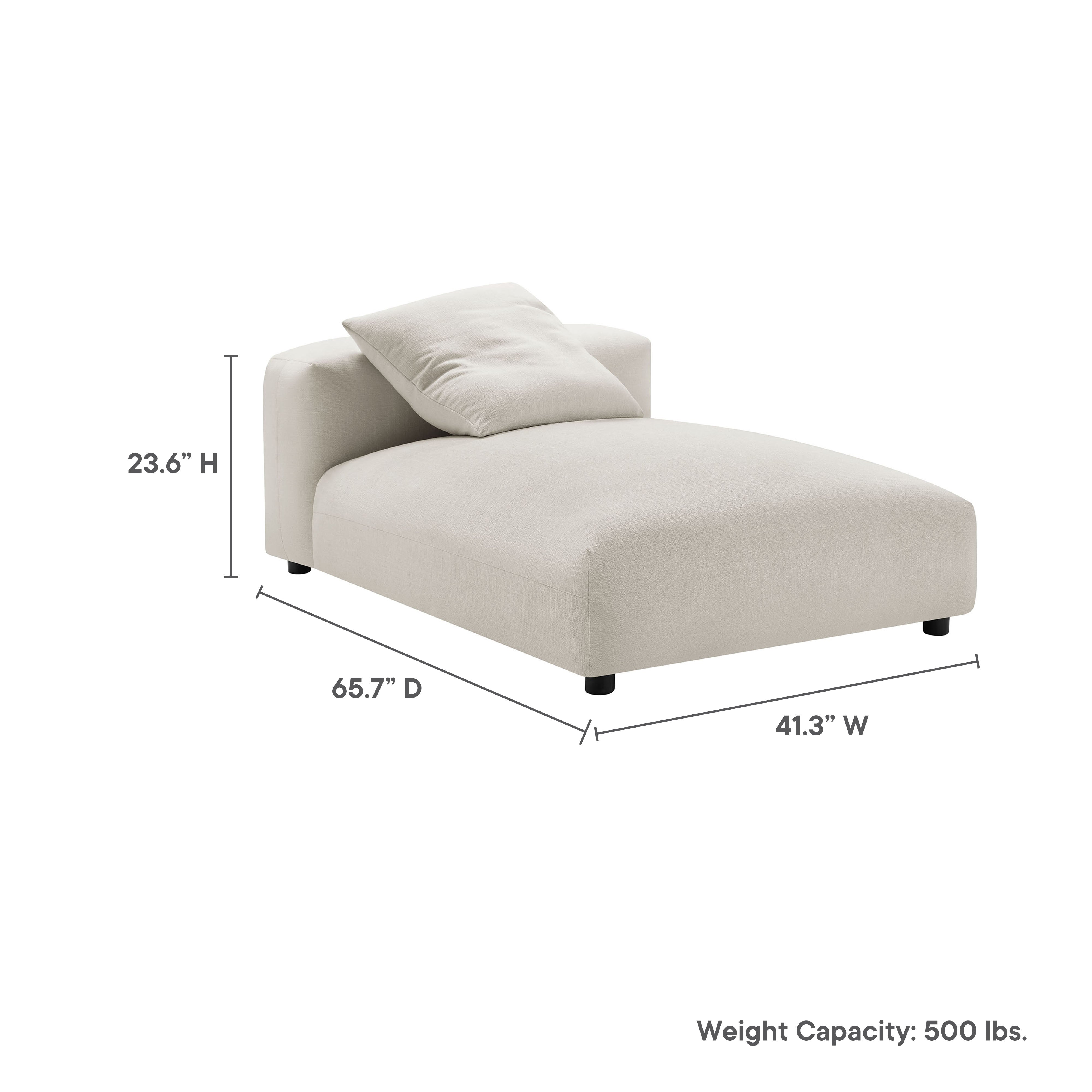 Solace Modular Upholstered Fabric Armless Chaise Lounge by Modway - East Shore Modern Home Furnishings