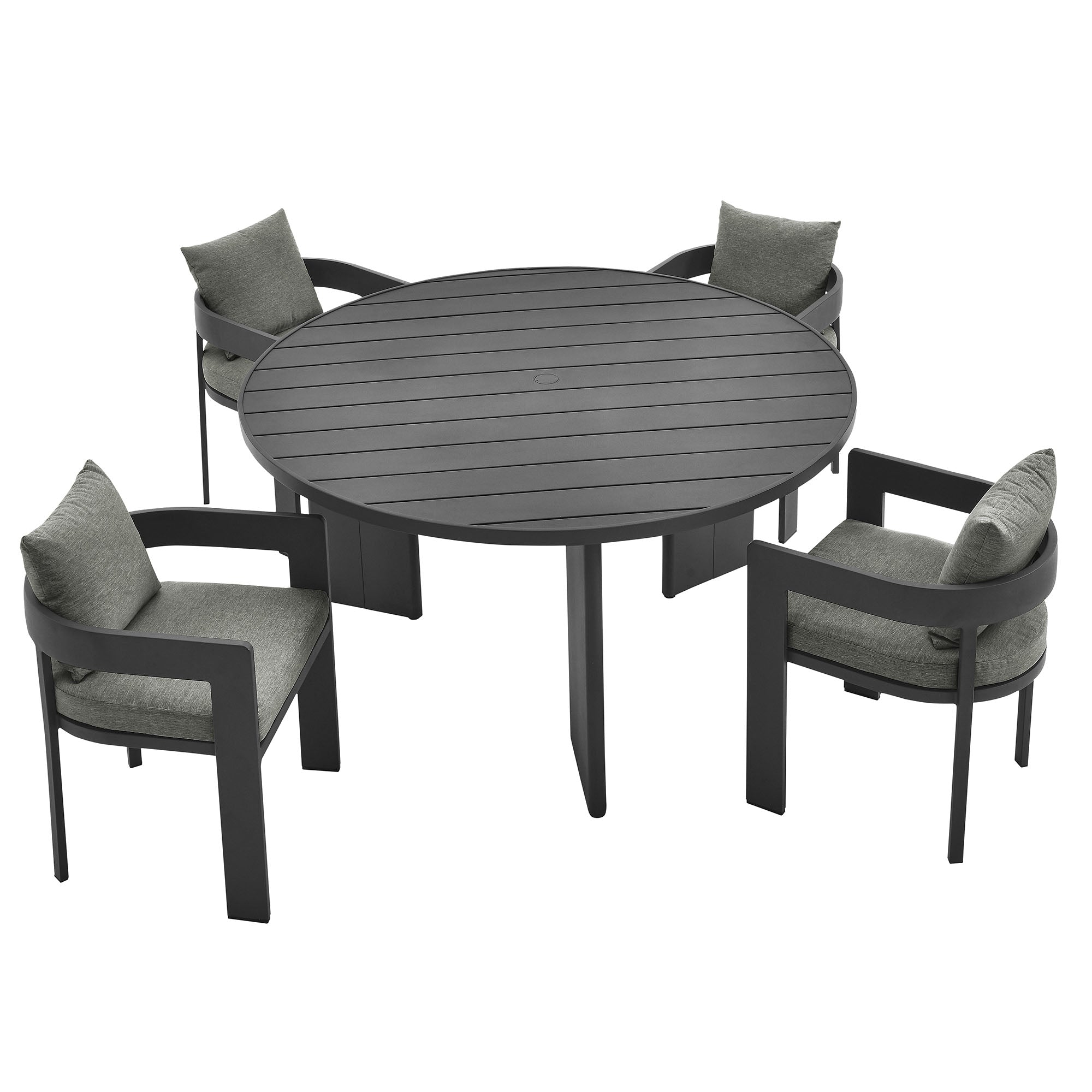 Tahoe 5-Piece Outdoor Patio Aluminum Dining Set by Modway - East Shore Modern Home Furnishings