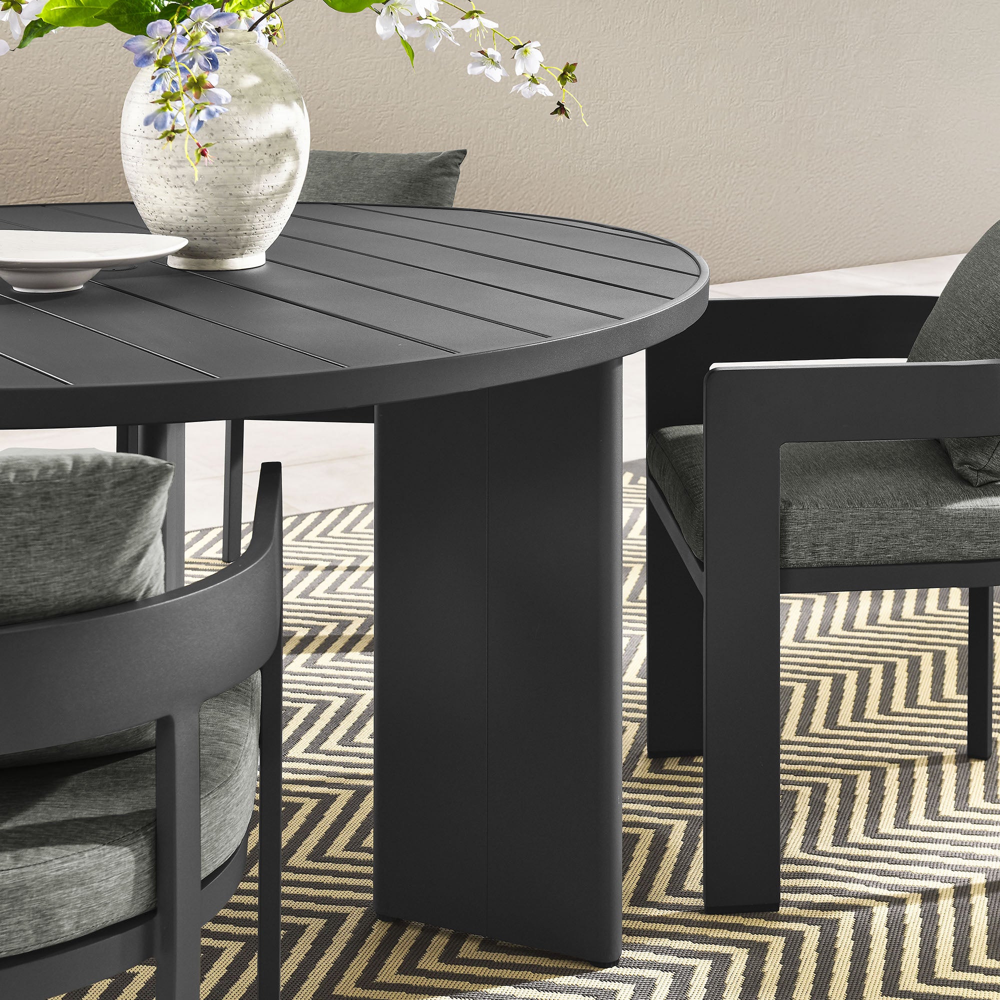 Tahoe 5-Piece Outdoor Patio Aluminum Dining Set by Modway - East Shore Modern Home Furnishings