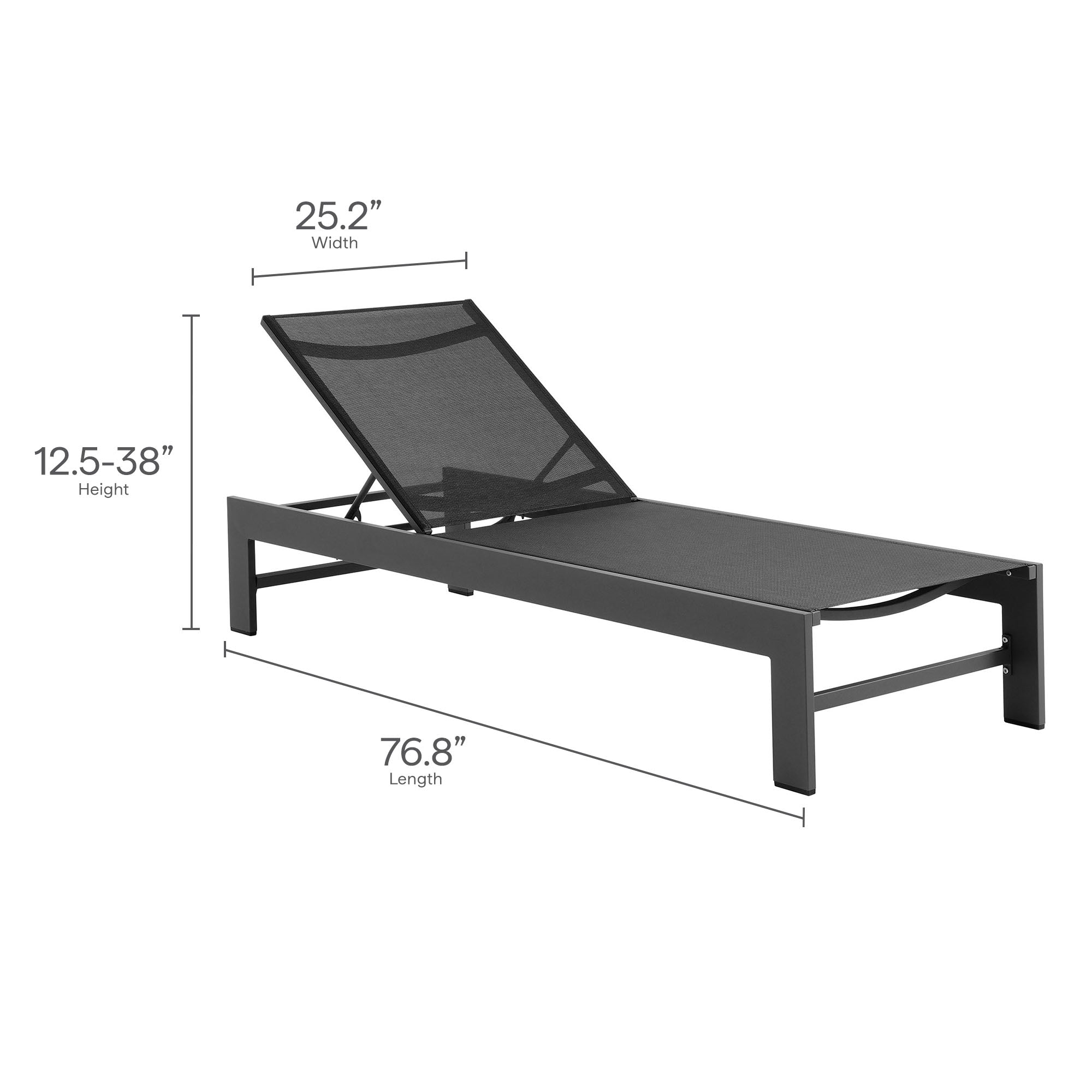 Tahoe Outdoor Patio Mesh and Aluminum Chaise Lounge by Modway - East Shore Modern Home Furnishings