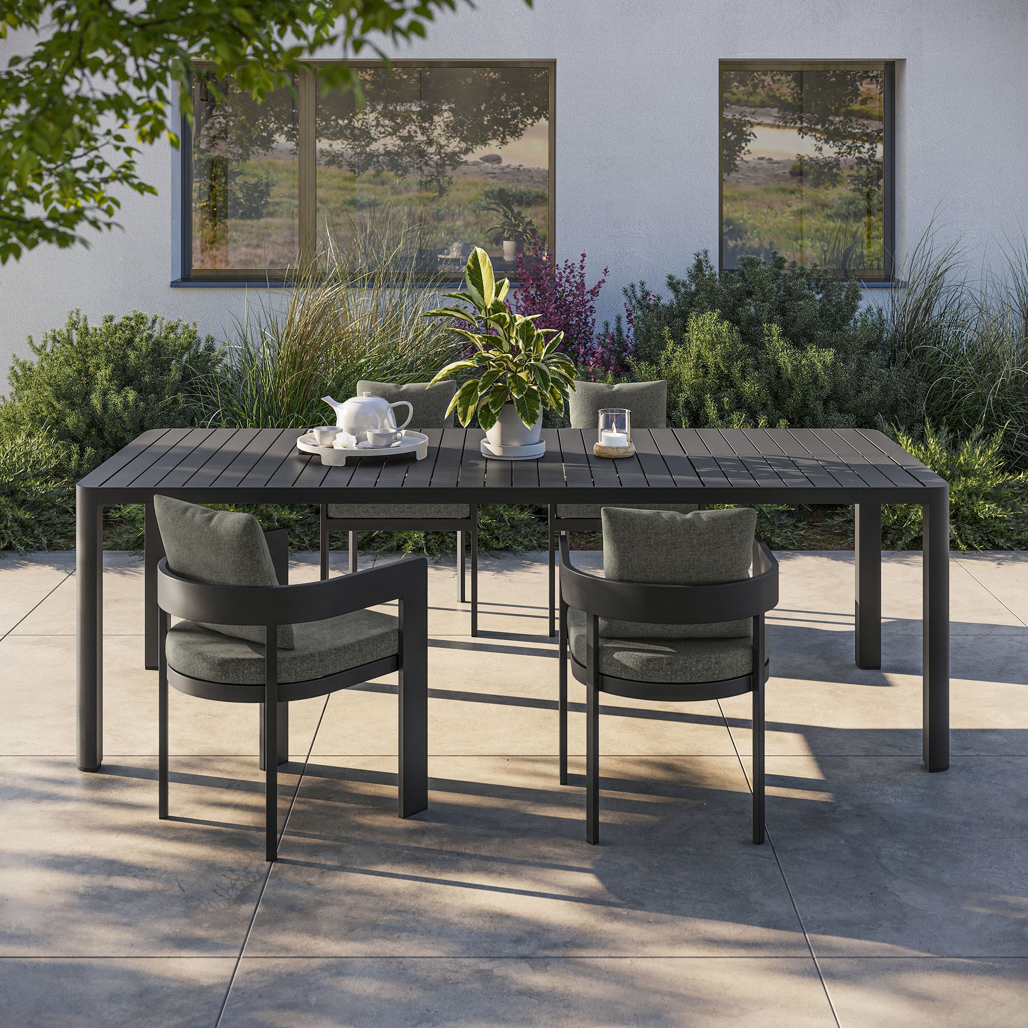 Tahoe Outdoor Patio Aluminum Extendable Dining Table by Modway - East Shore Modern Home Furnishings