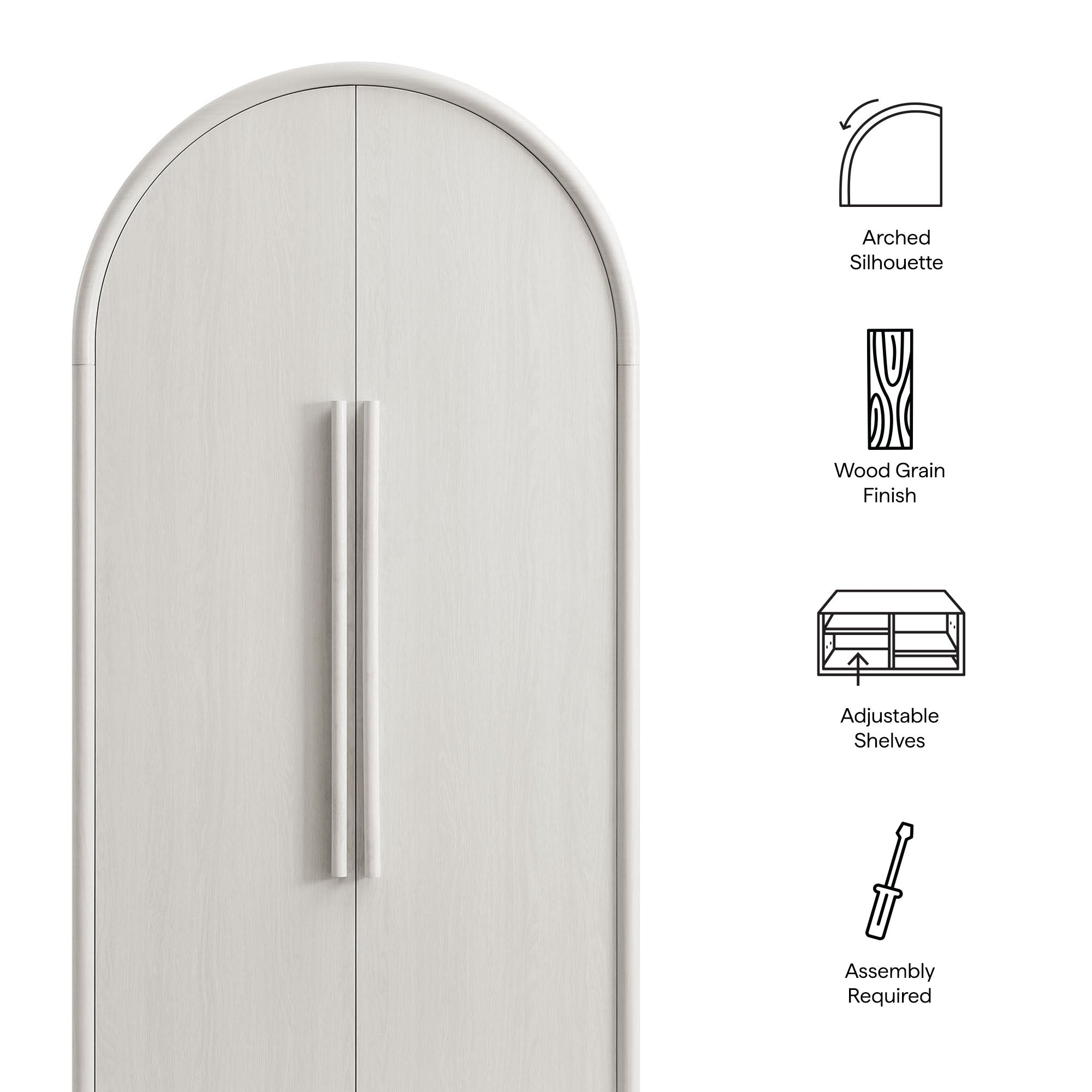 Bellamy Tall Arched Storage Cabinet by Modway - East Shore Modern Home Furnishings