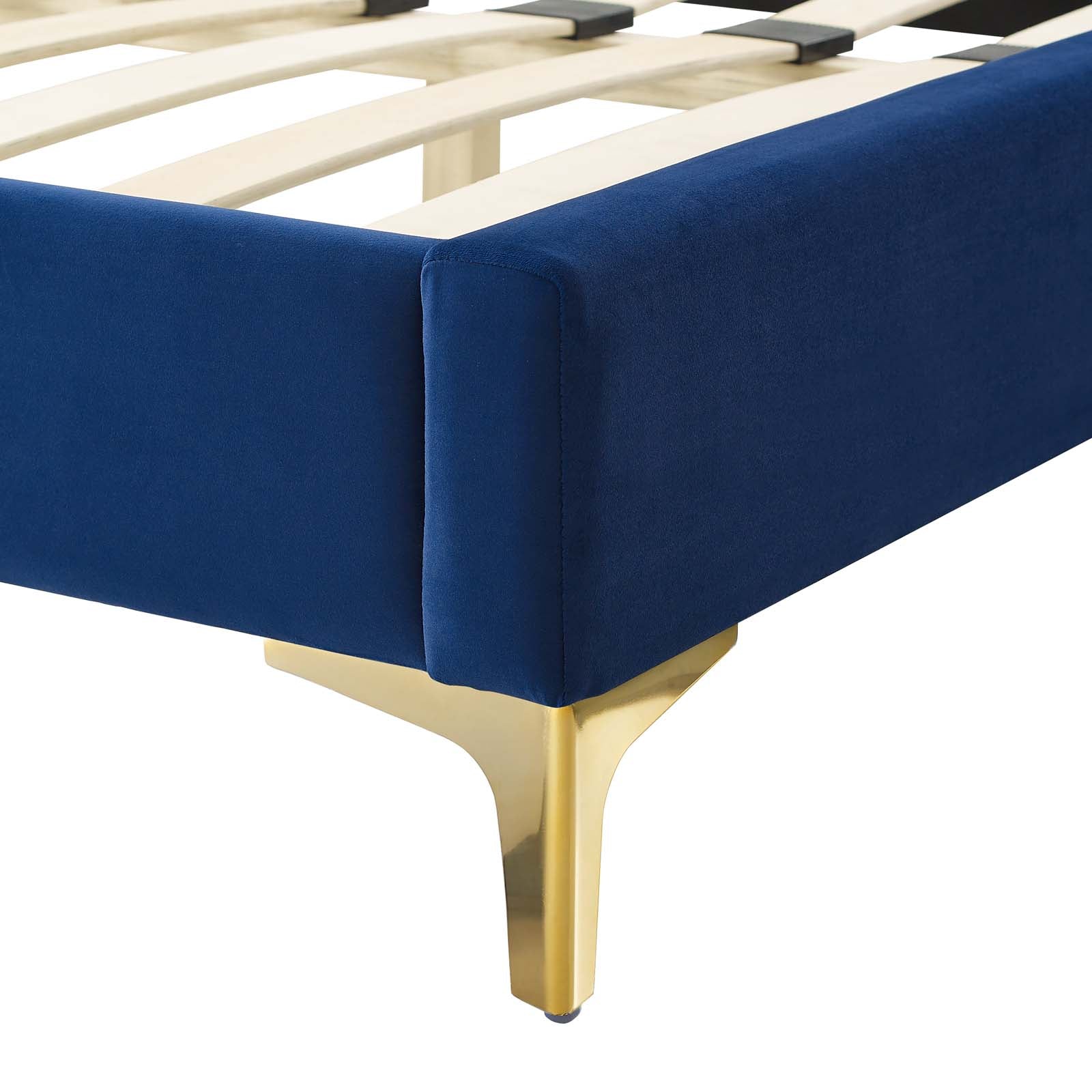 Elise Queen Performance Velvet Platform Bed - East Shore Modern Home Furnishings