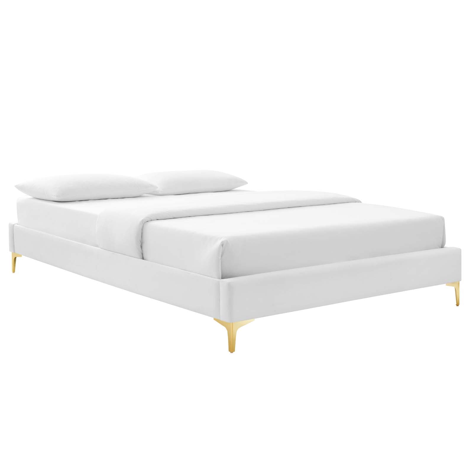 Elise Queen Performance Velvet Platform Bed - East Shore Modern Home Furnishings