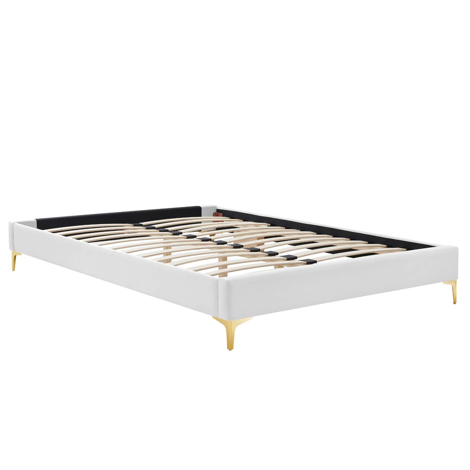 Elise Queen Performance Velvet Platform Bed - East Shore Modern Home Furnishings
