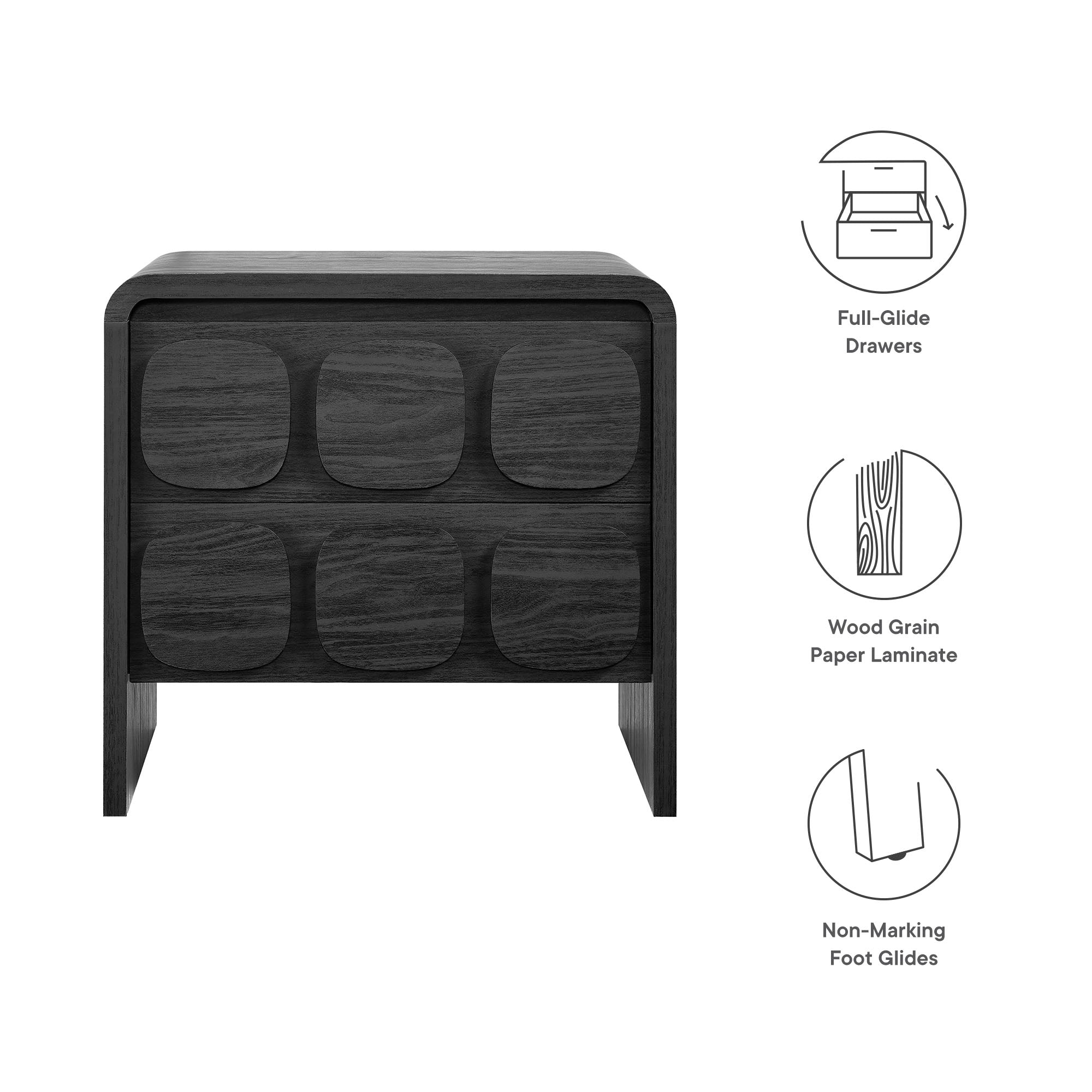 Toscana 2-Drawer Nightstand by Modway - East Shore Modern Home Furnishings