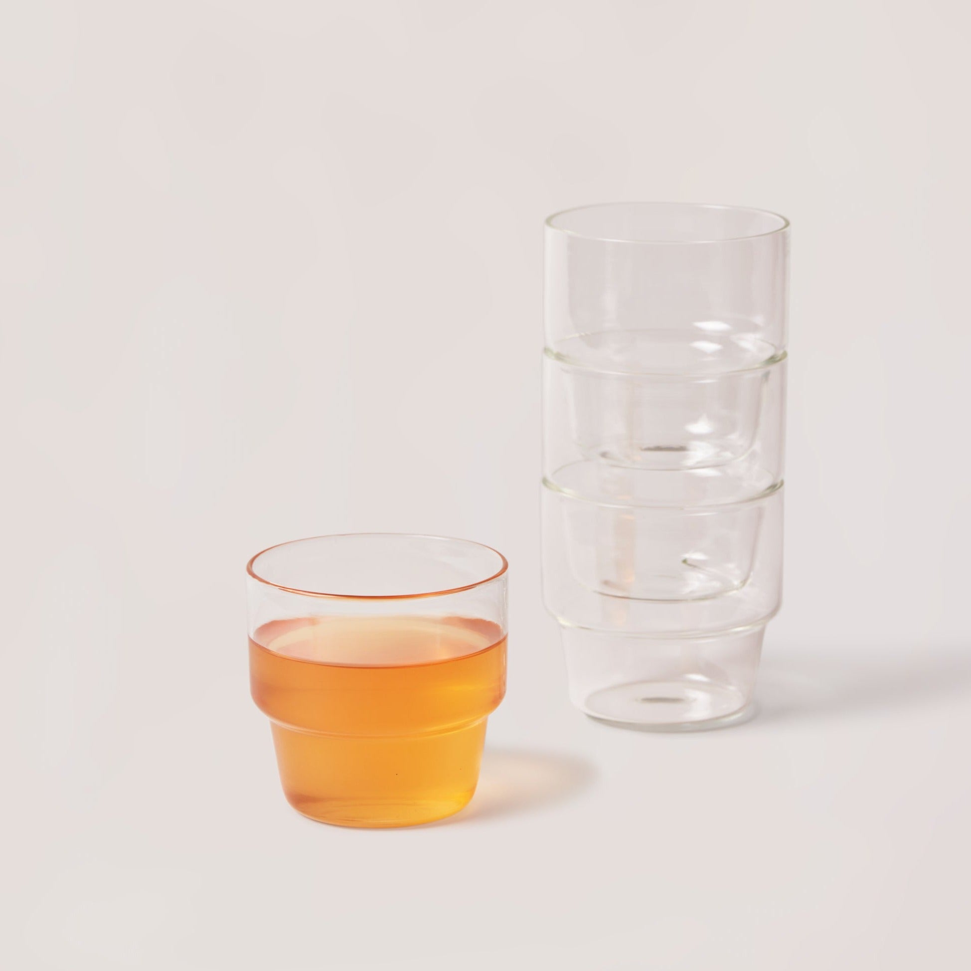 Stackable Glass Tumbler - set of 4 - East Shore Modern Home Furnishings