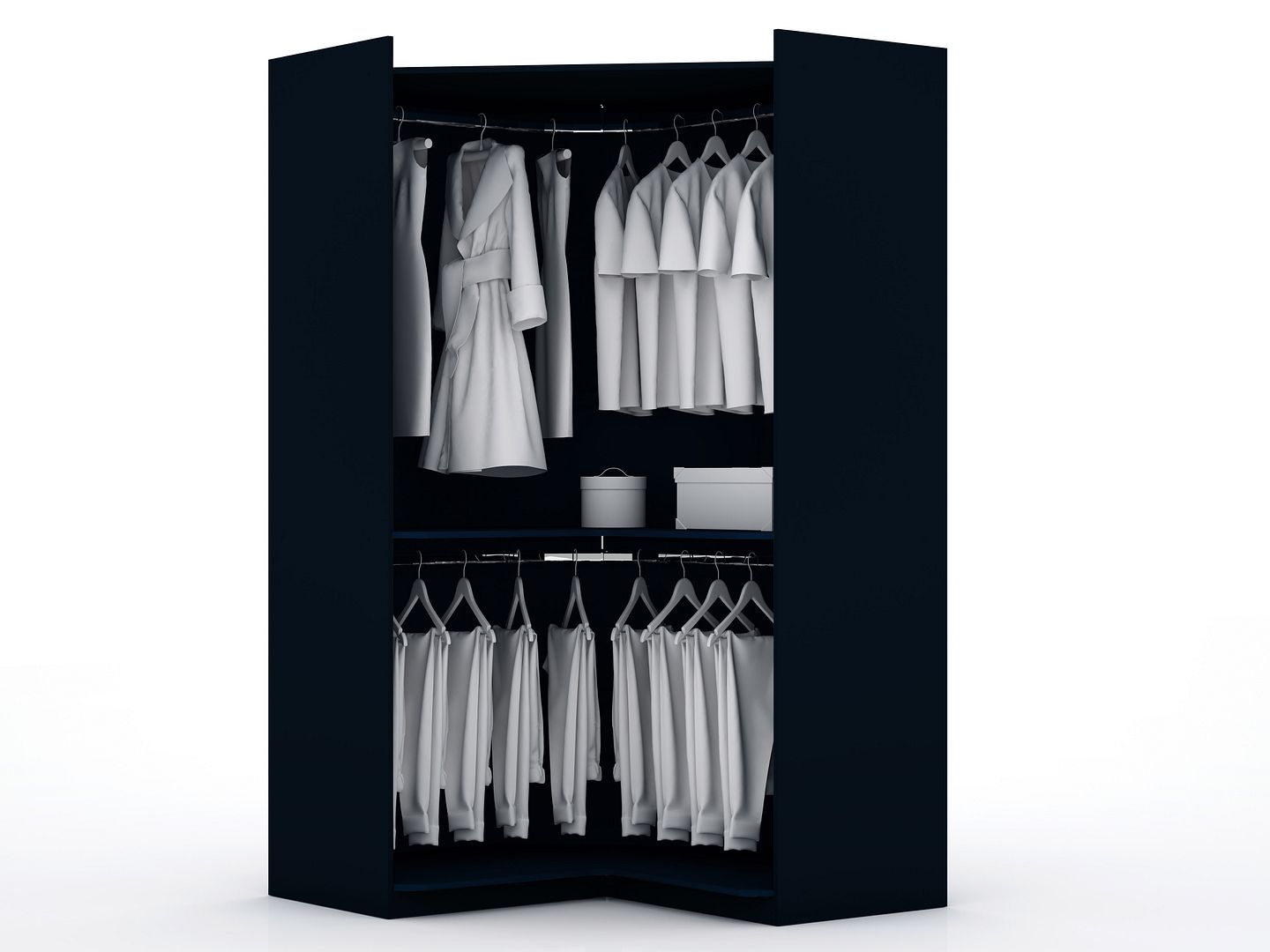 Mulberry Open Corner Closet