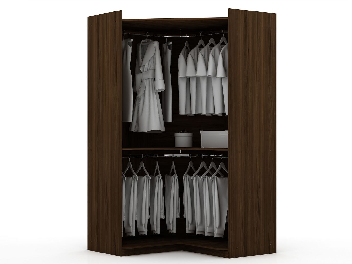 Mulberry Open Corner Closet