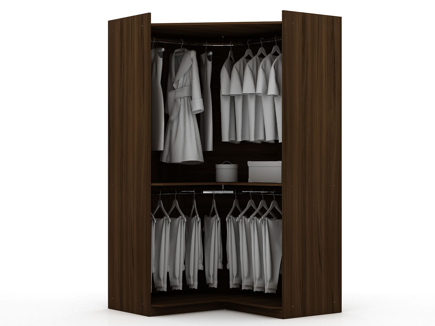 Mulberry 2.0 Corner Wardrobe Closet - East Shore Modern Home Furnishings