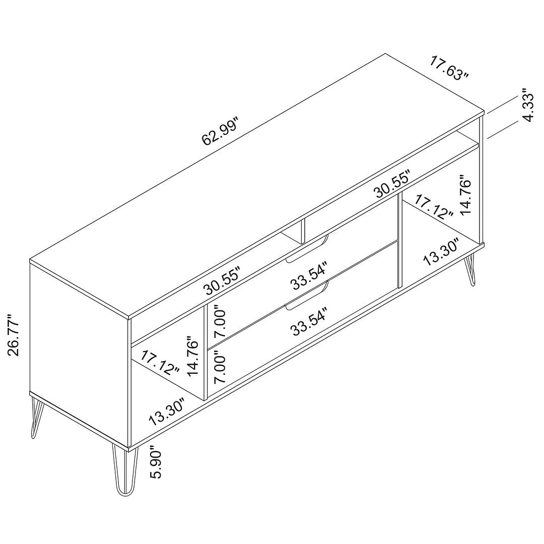 Rockefeller 62.99" TV Stand - East Shore Modern Home Furnishings