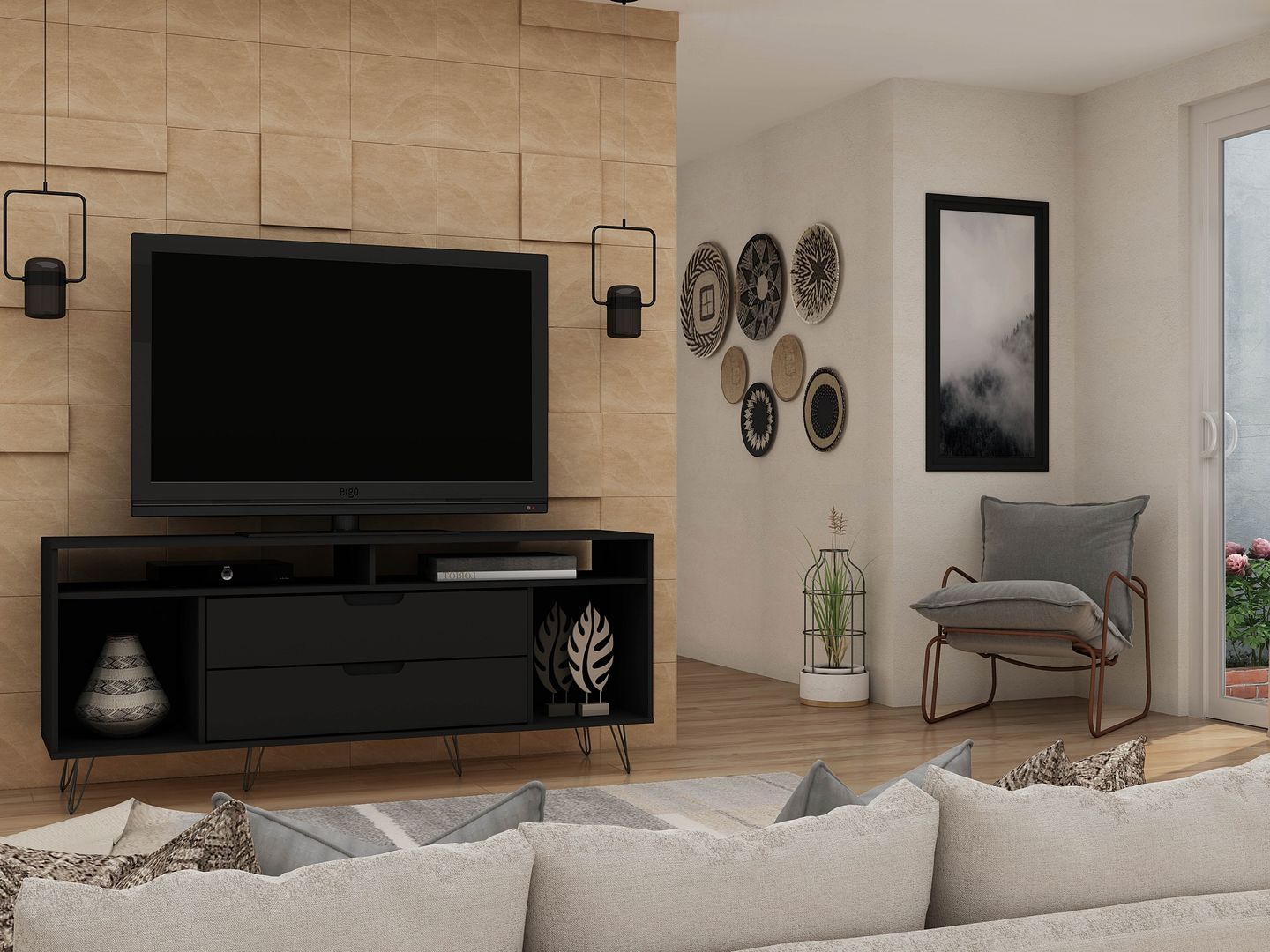 Rockefeller 62.99" TV Stand - East Shore Modern Home Furnishings