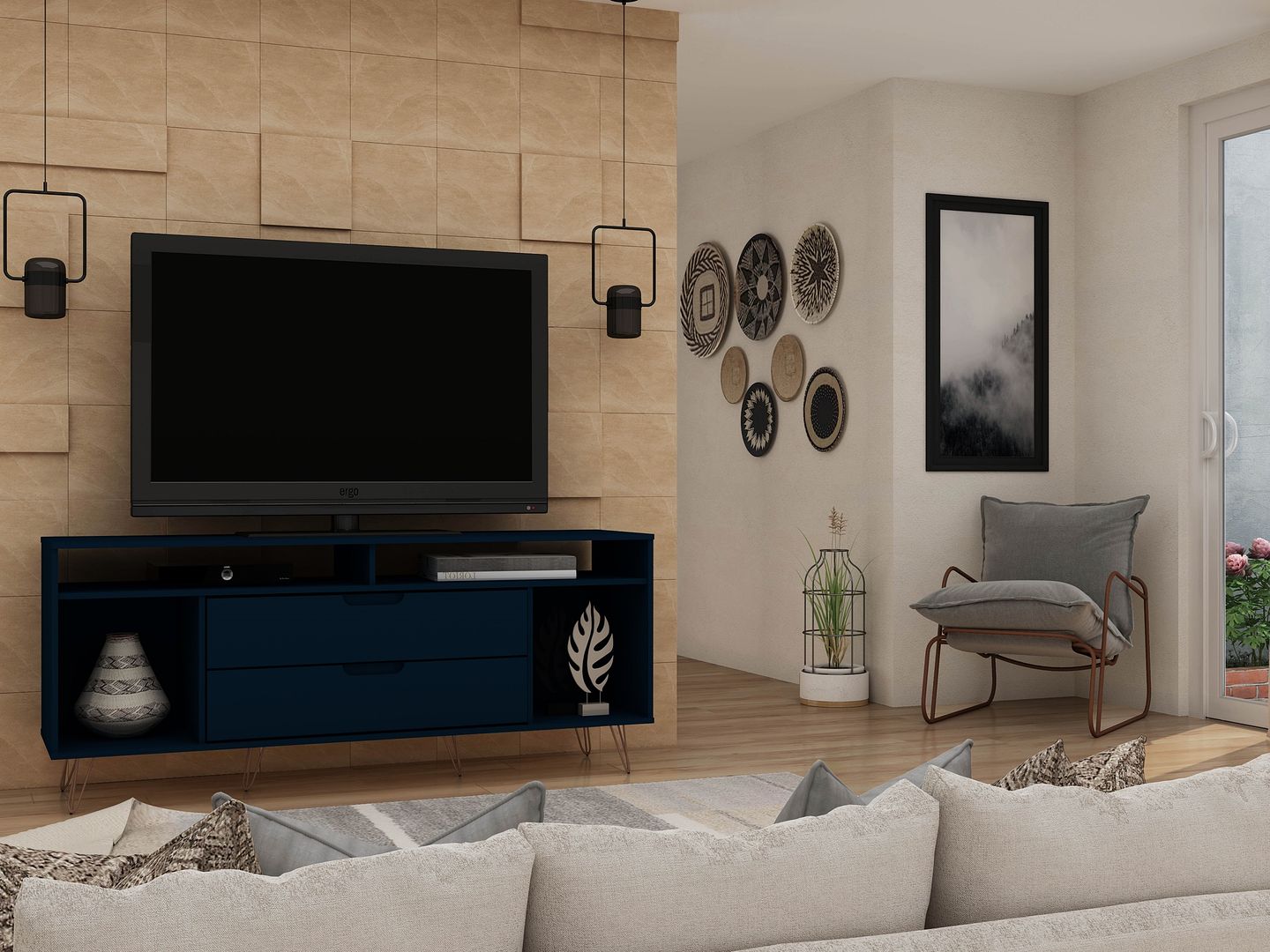 Rockefeller 62.99" TV Stand - East Shore Modern Home Furnishings