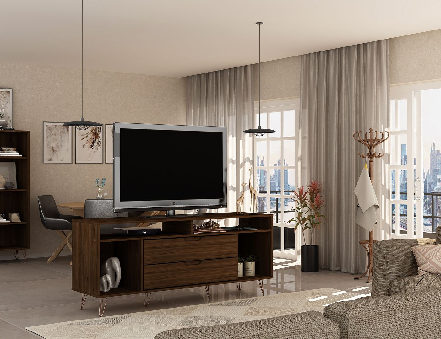 Rockefeller 62.99" TV Stand - East Shore Modern Home Furnishings