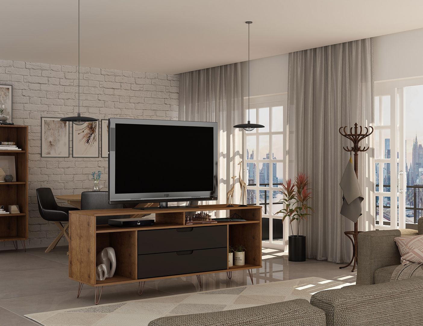 Rockefeller 62.99" TV Stand - East Shore Modern Home Furnishings