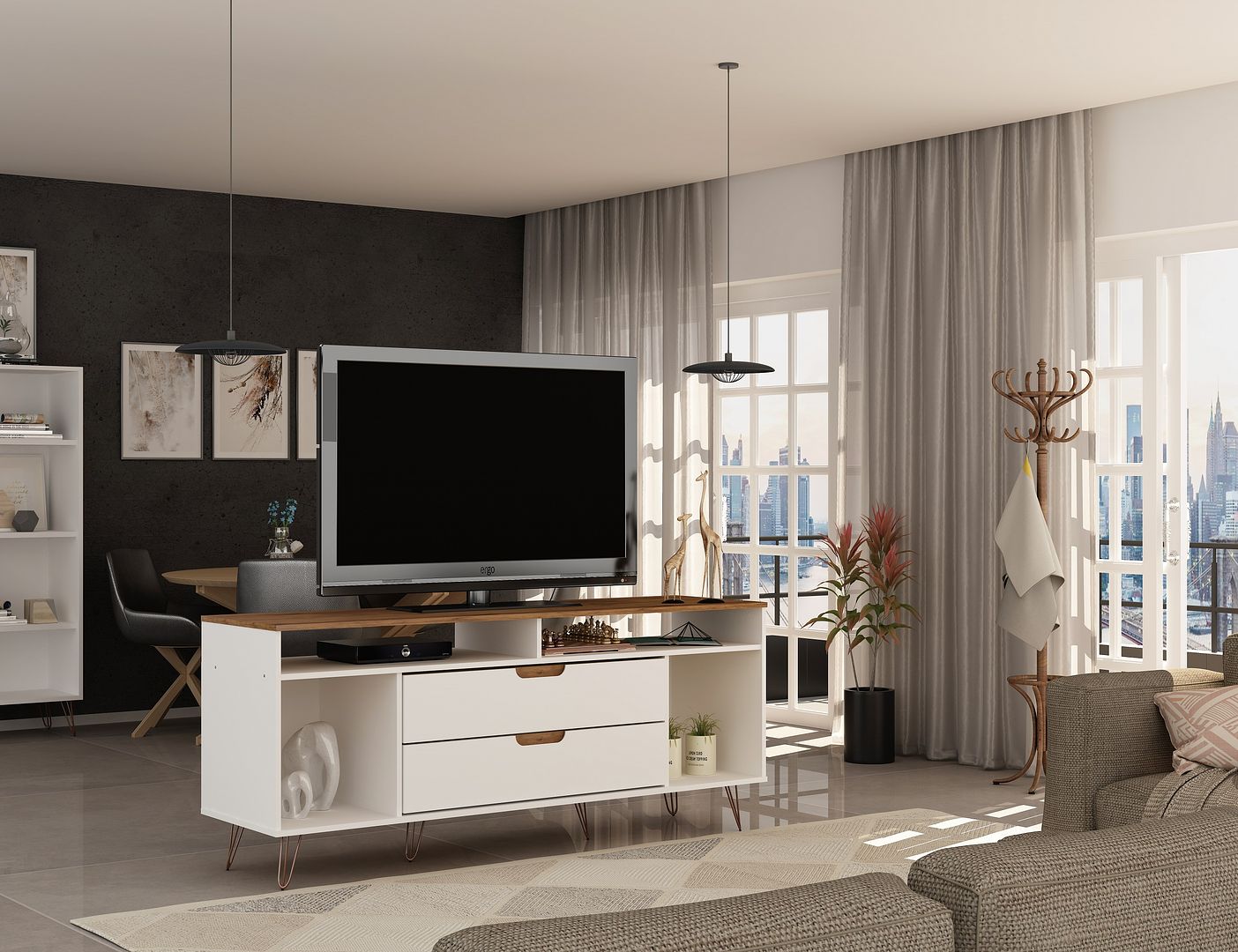 Rockefeller 62.99" TV Stand - East Shore Modern Home Furnishings