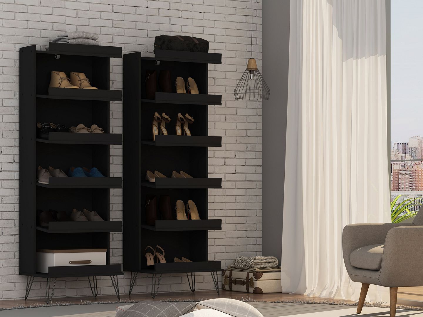 Rockefeller 2-Piece Shoe Closet