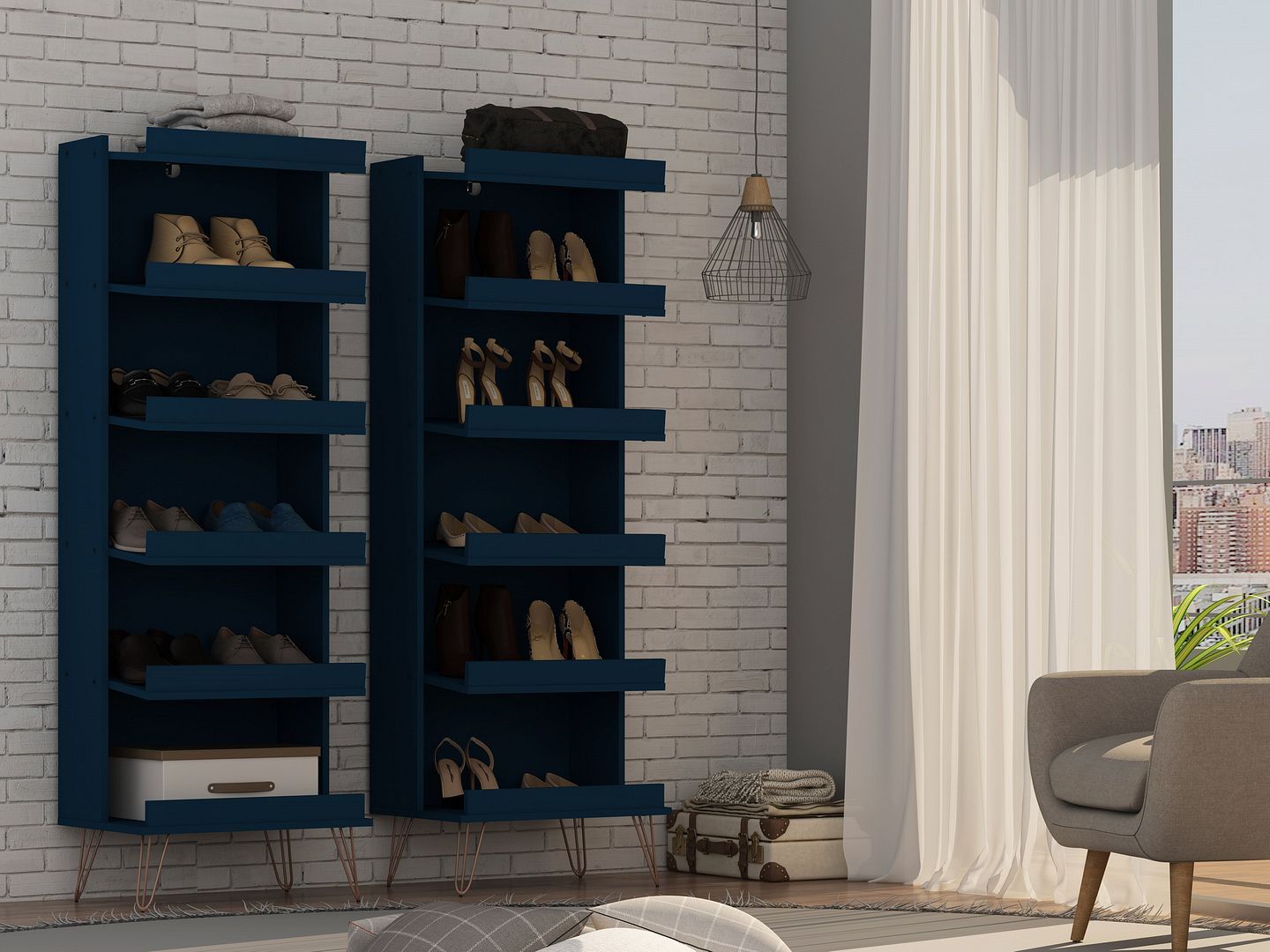 Rockefeller 2-Piece Shoe Closet