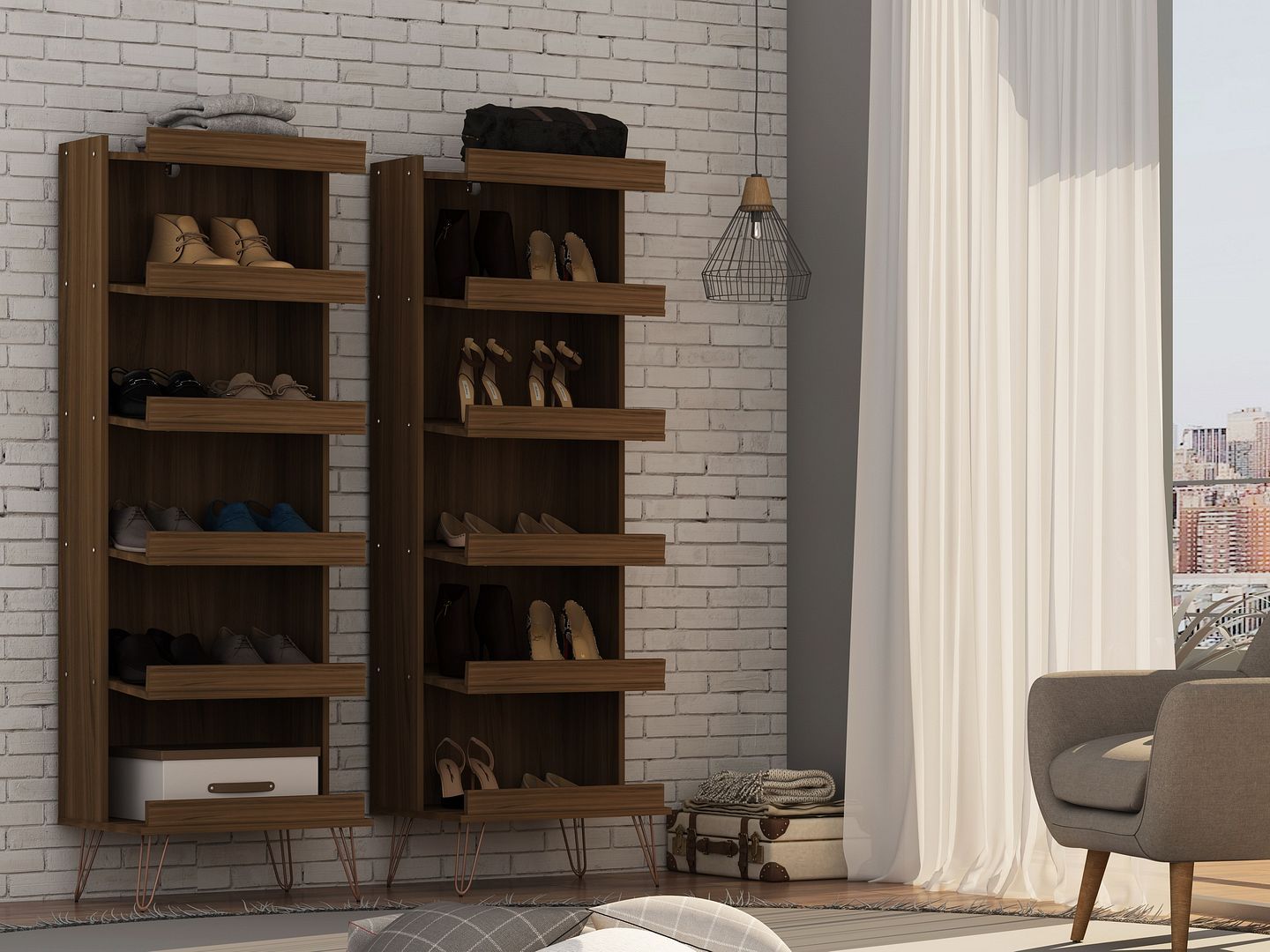 Rockefeller 2-Piece Shoe Closet