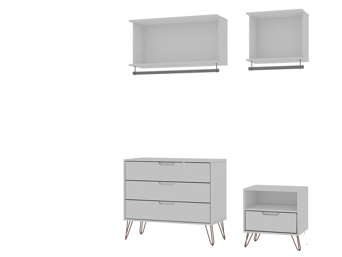 Rockefeller 4-Piece Full Open Closet Wardrobe